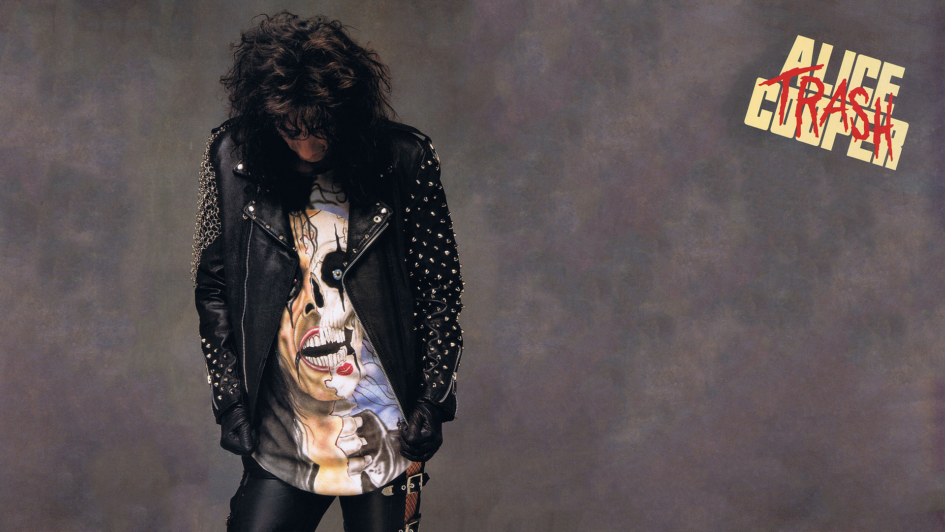 Music Hard Rock Alice Cooper Trash Album Covers 1980s Musician Cover Art Shock Rock Rock Music 1920x1080