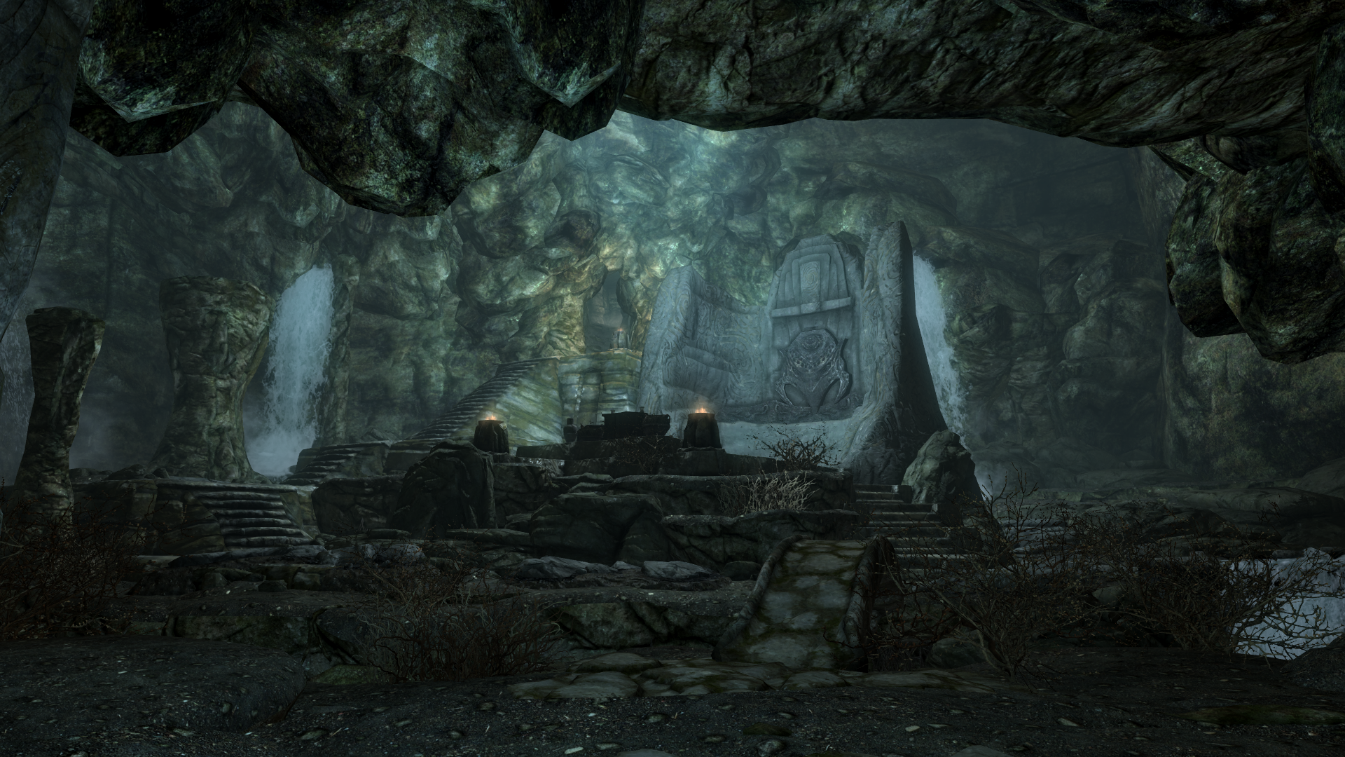 The Elder Scrolls V Skyrim Cave Runes PC Gaming Screen Shot 1920x1080