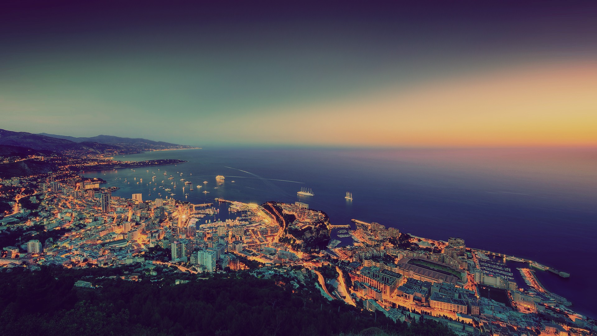 Monaco Cityscape France 1920x1080