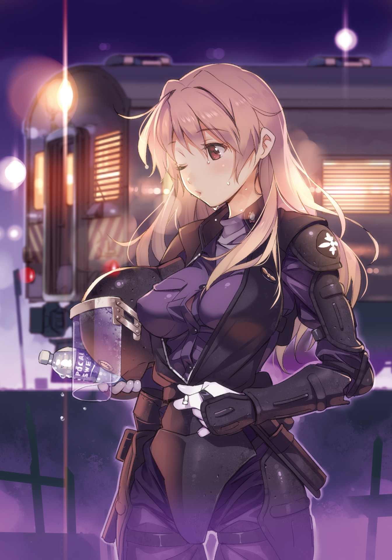 Anime Anime Girls Rail Wars Koumi Haruka Armor Long Hair 1344x1920