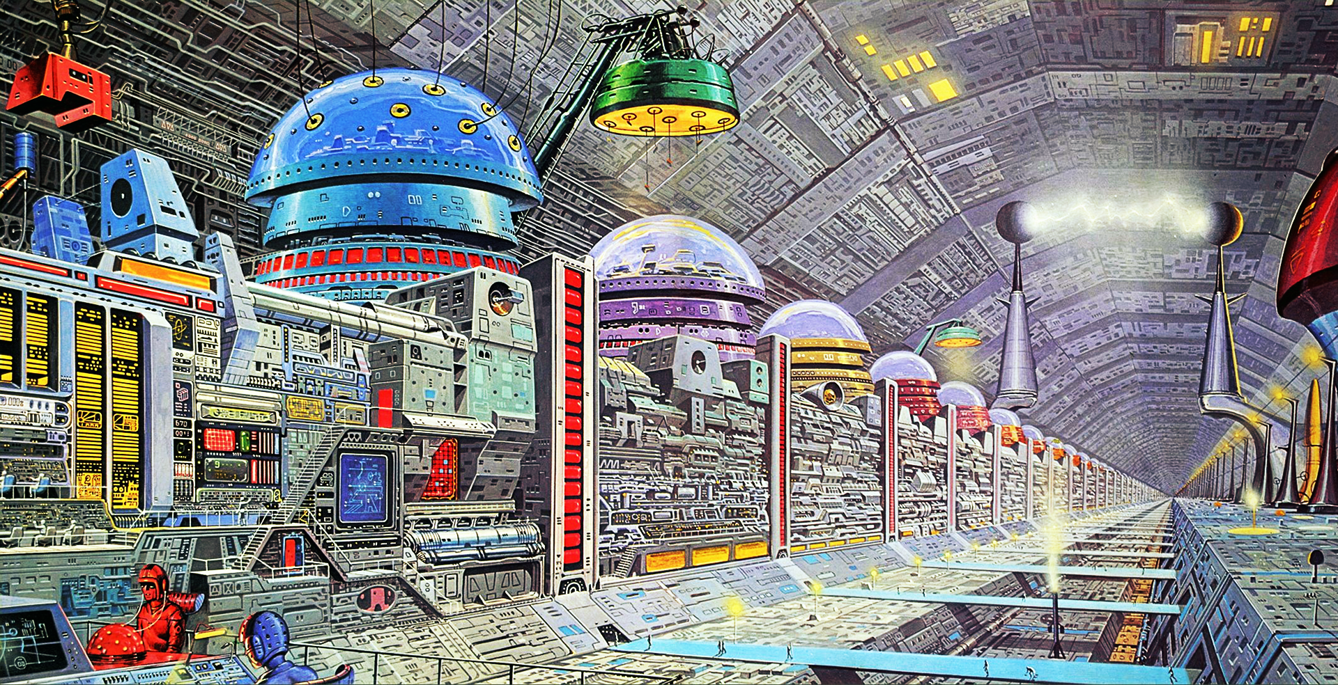Science Fiction Computer Artwork Retro Science Fiction Angus McKie 1920x984