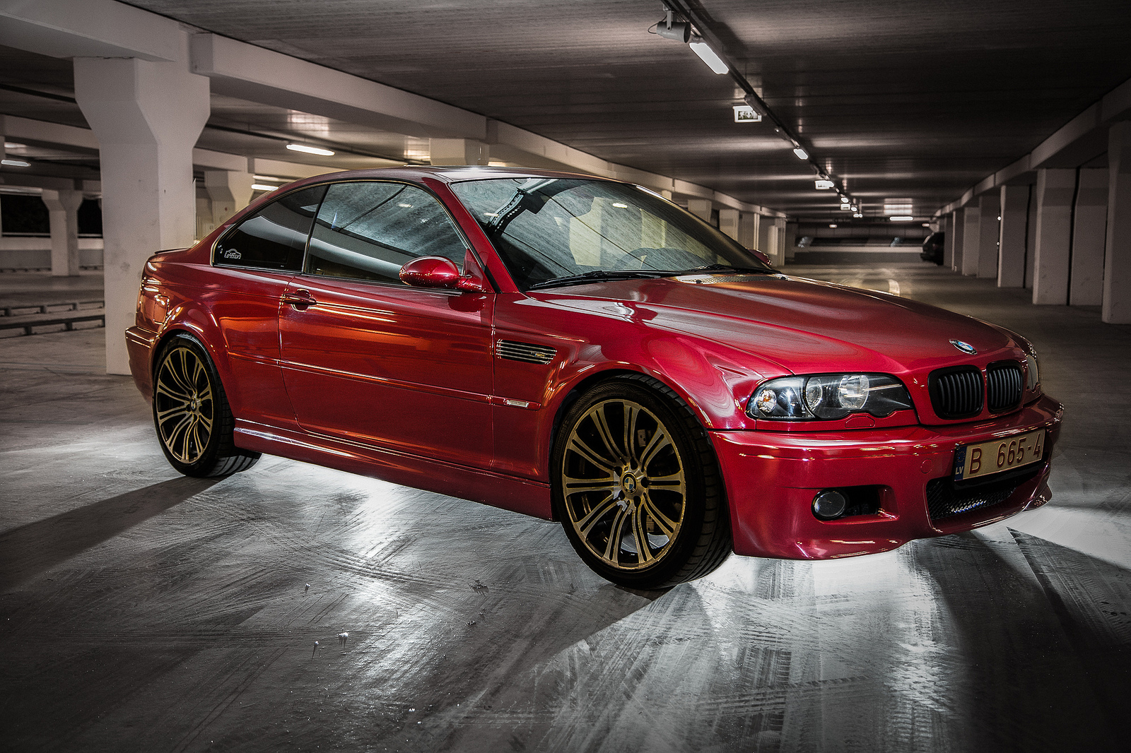 Car Red Cars BMW Vehicle BMW E46 Garages BMW 3 Series Colored Wheels 1600x1066
