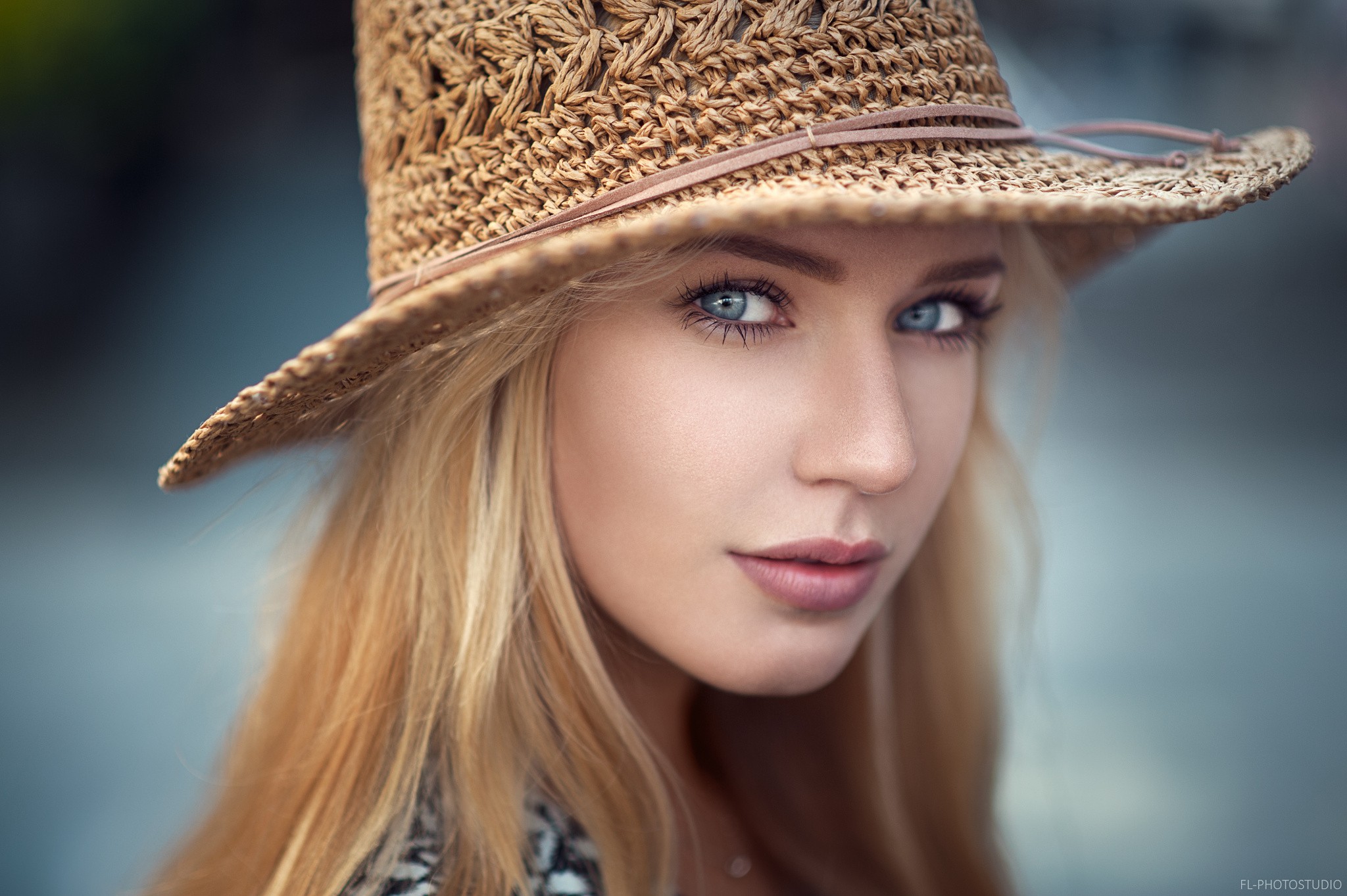Women Blonde Hat Face Portrait Looking At Viewer Model Long Hair Eyes Eva Mikulski Lods Franck Milli 2048x1363