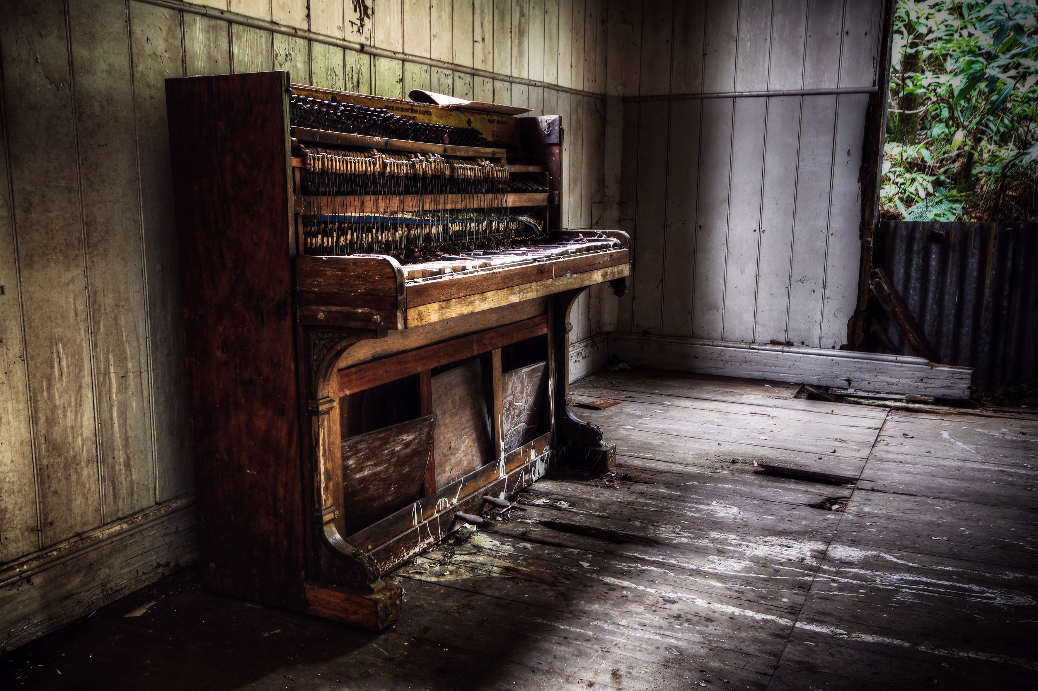 Old Music Musical Instrument Ruins Urban Decay Wreck Piano 3543x2359