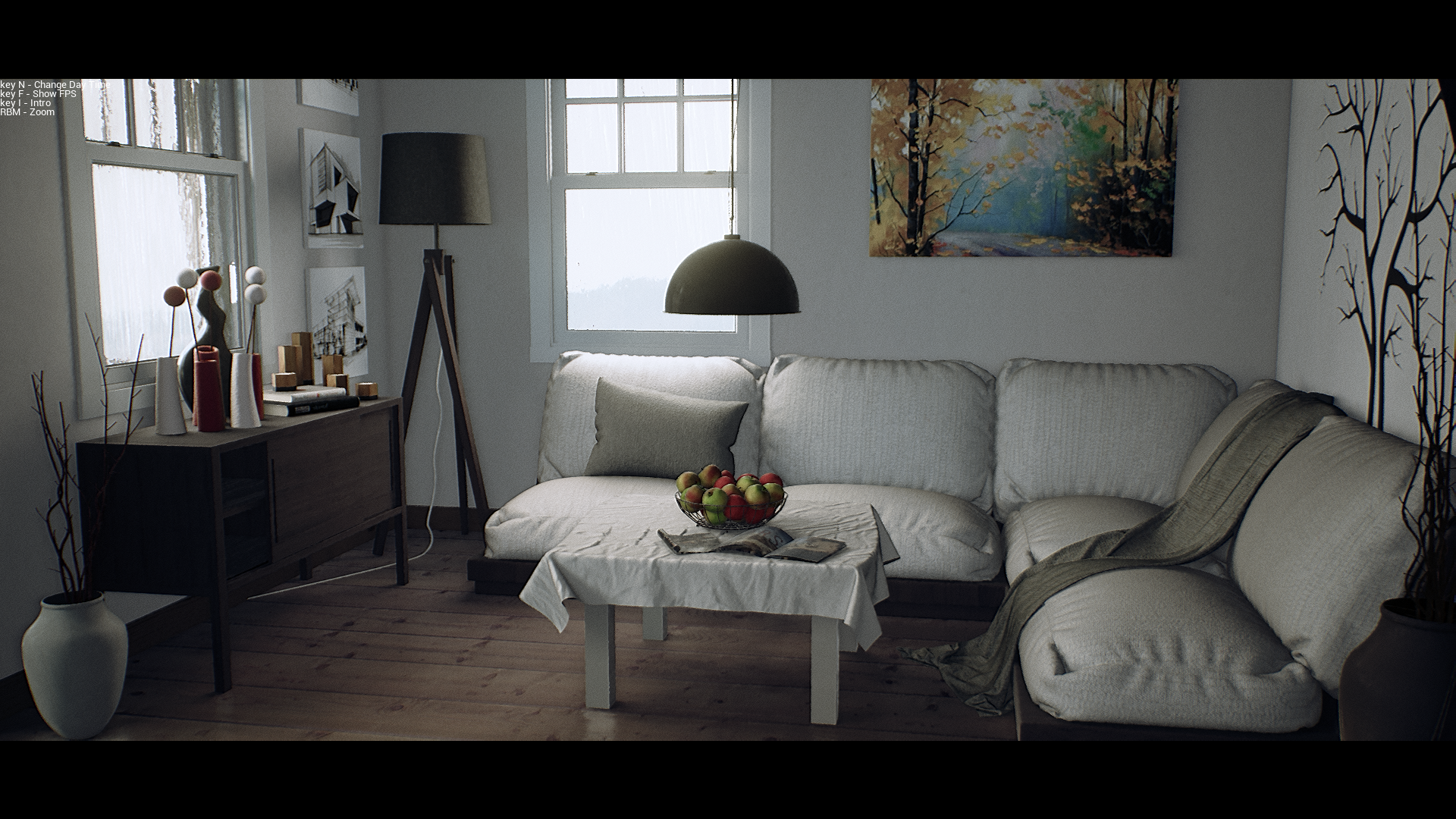 Unreal Engine 4 Archviz Render Interior Room Digital Art 1920x1080