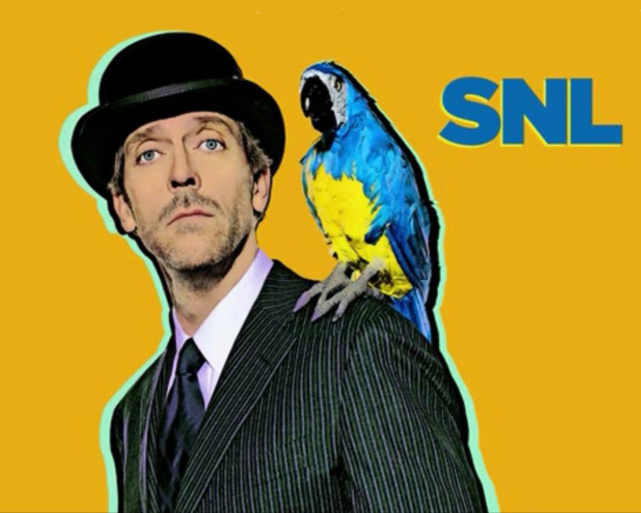 Simple Background Tie Hat Parrot Animals SNL Men Yellow Background Actor 1280x1024