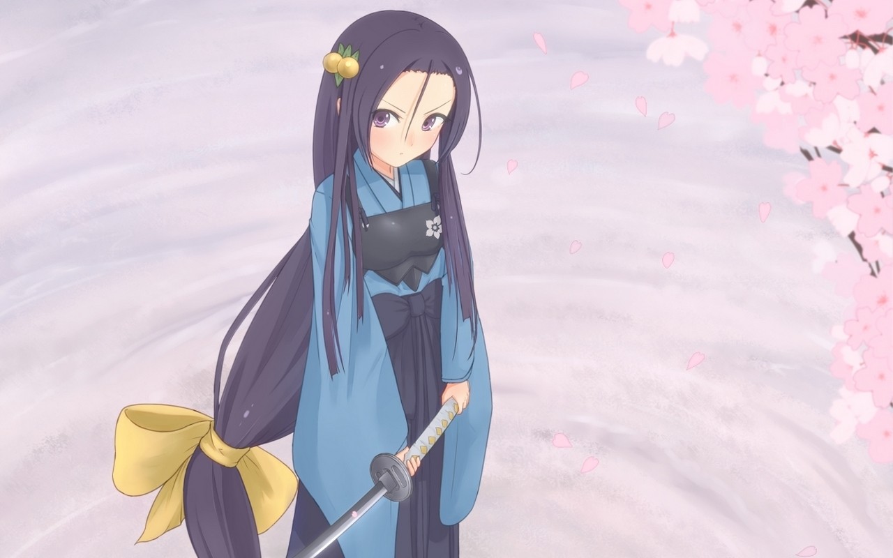 Anime Girls Oda Nobuna No Yabou Anime Sword Fantasy Girl Katana Long Hair 1280x800