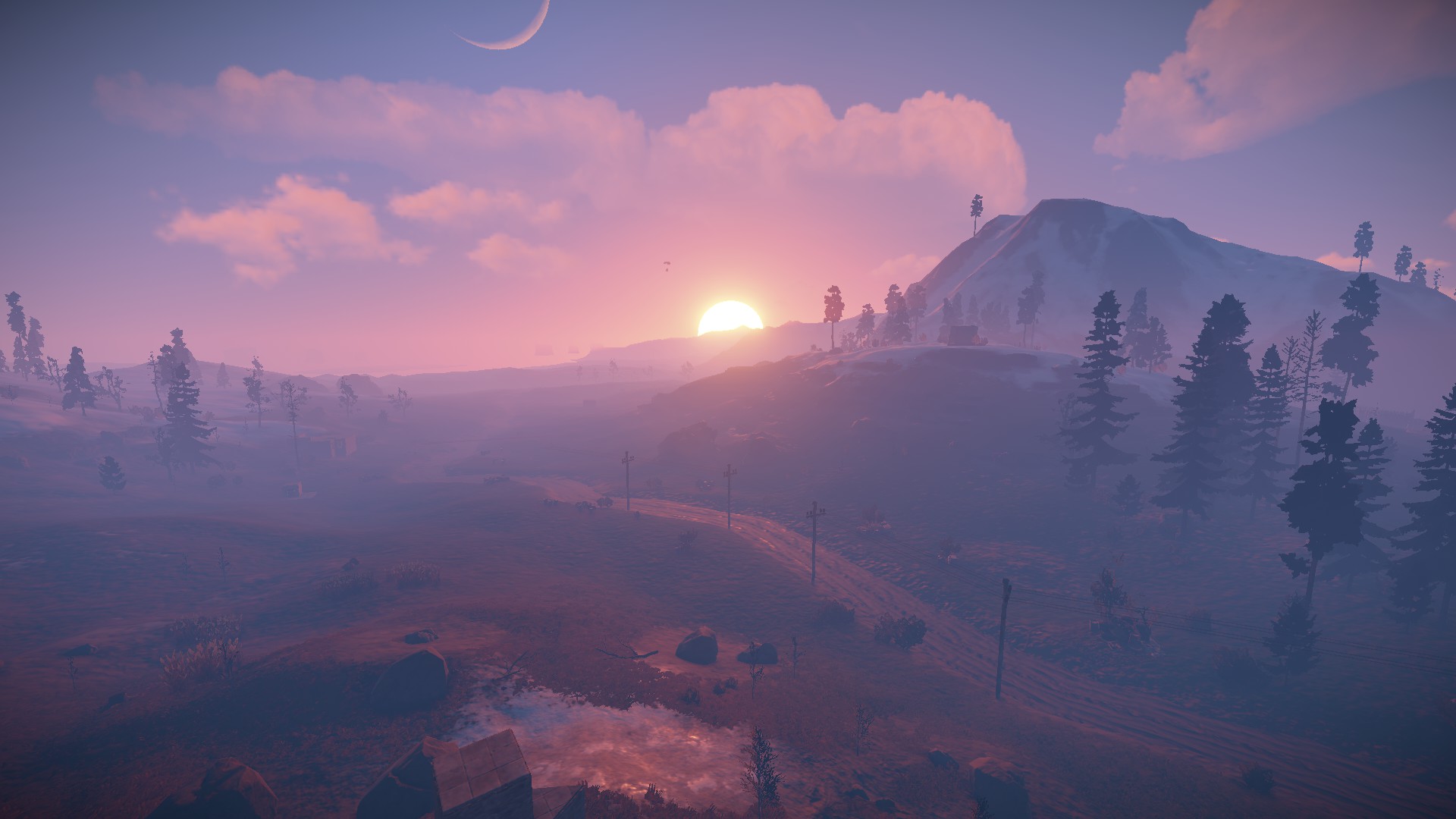 Rust Game Steam Software Sun Rays Airdrop Forest 1920x1080
