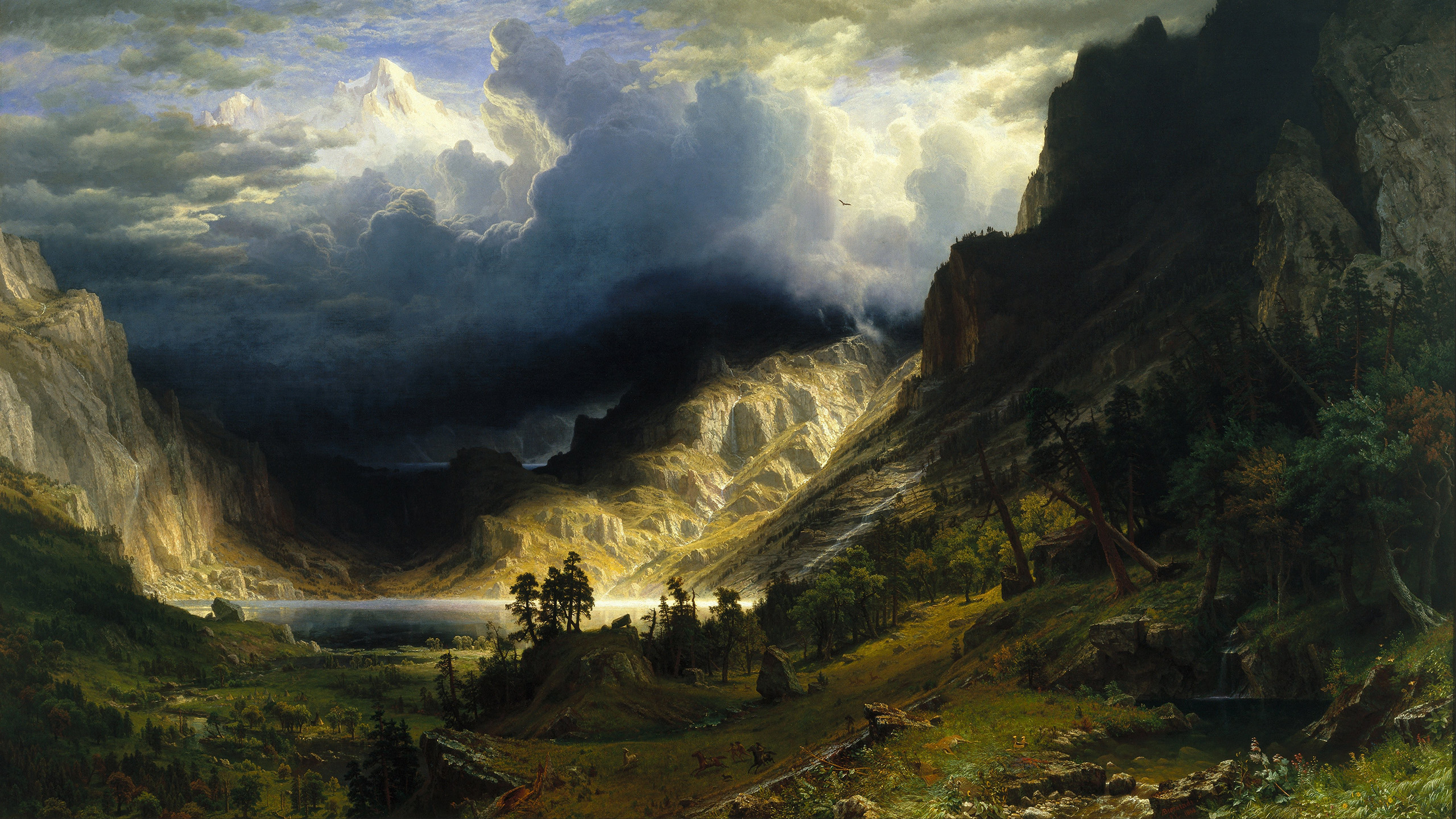 Traditional Art Traditional Artwork Landscape Painting Albert Bierstadt 2560x1440