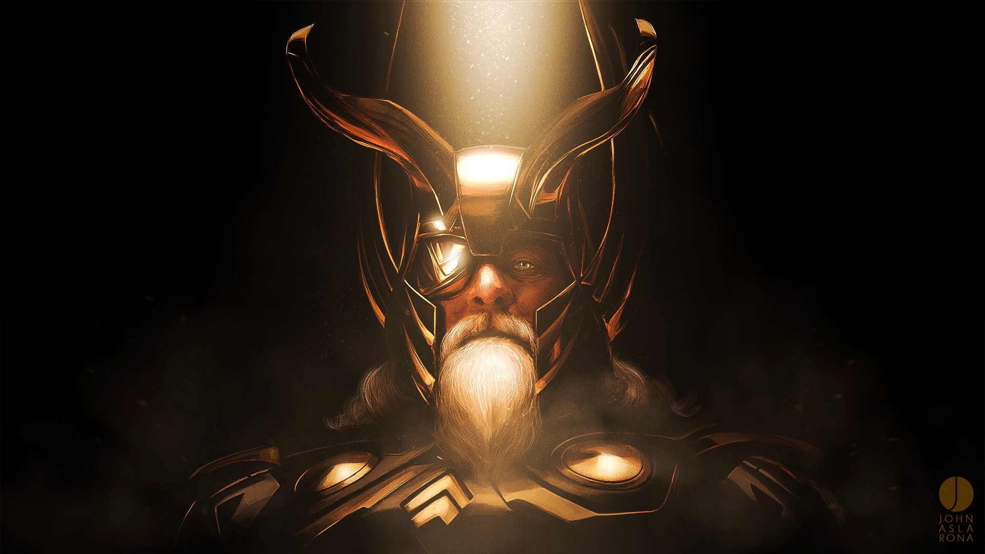 Odin Thor Anthony Hopkins Artwork Marvel Cinematic Universe 1920x1080