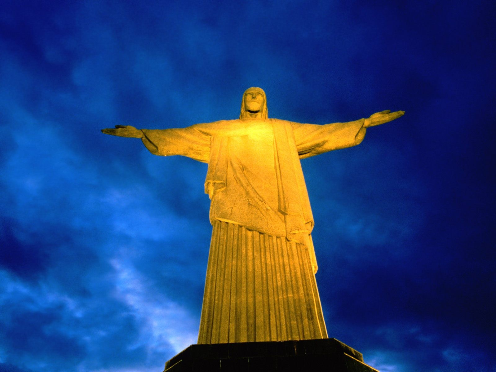 Statue Rio De Janeiro Christ The Redeemer Blue 1600x1200