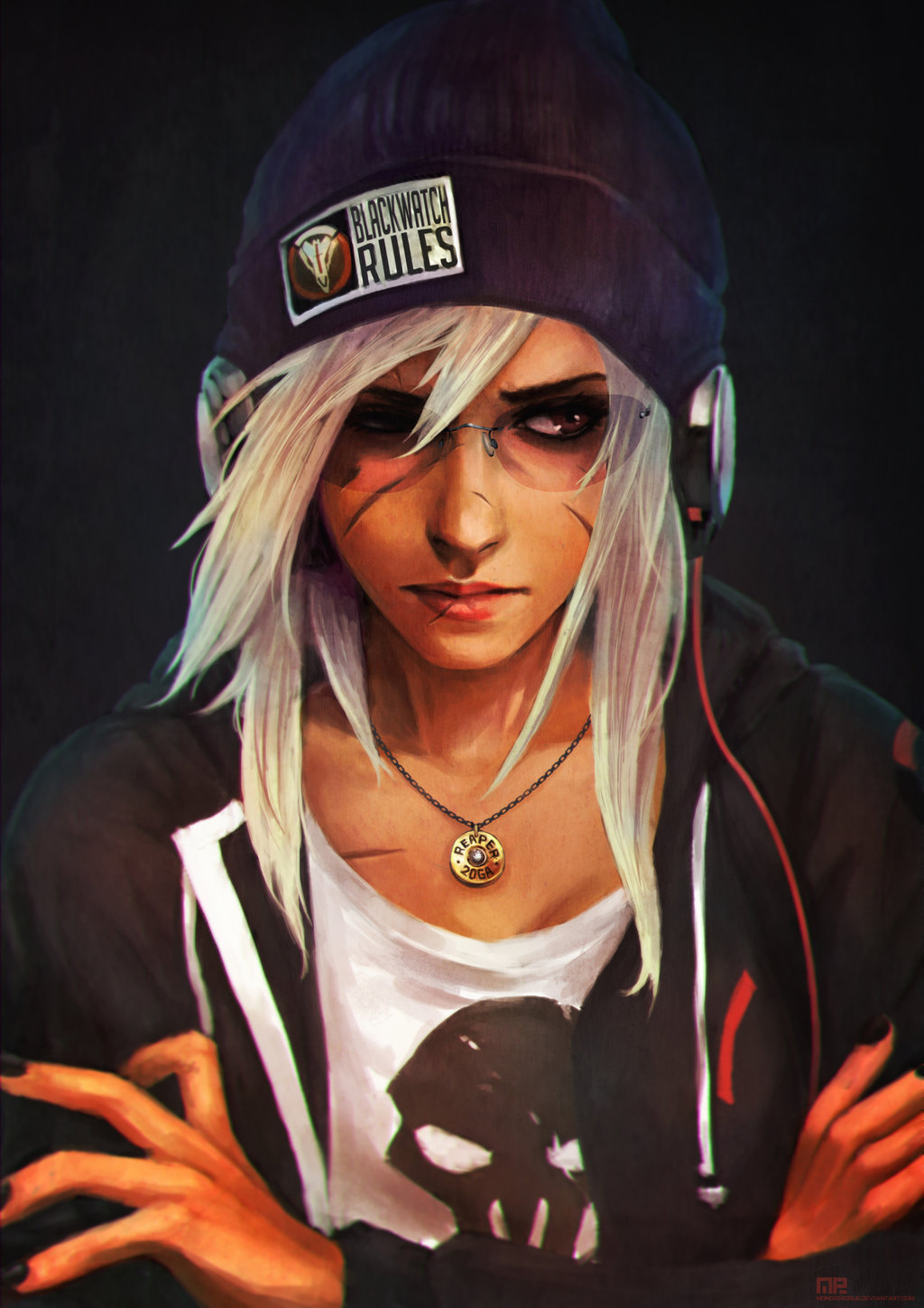 Widowmaker Headphones Glasses Hoods Necklace Scars 1024x1448