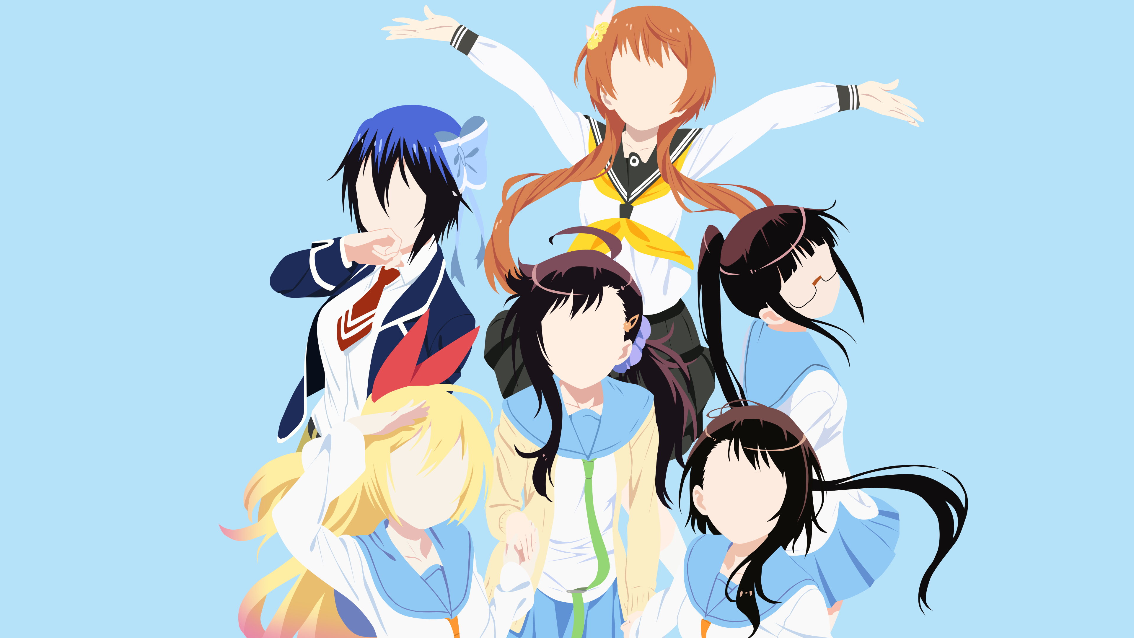 Kosaki Onodera Chitoge Kirisaki Seishirou Tsugumi Ruri Miyamoto Haru Onodera Marika Tachibana 3840x2160