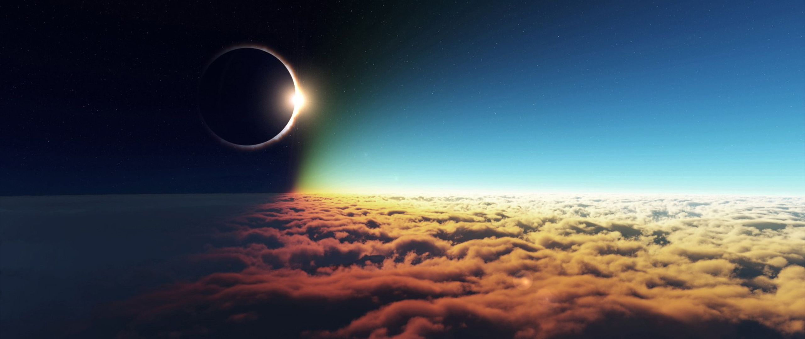 Ultra Wide Photography Sky Solar Eclipse Eclipse 2560x1080