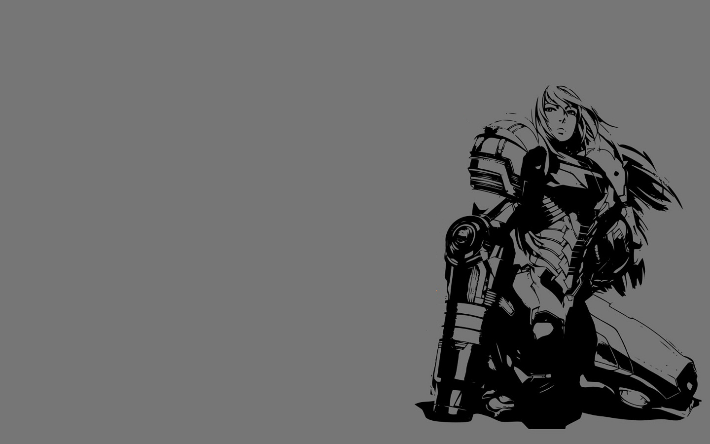 Metroid Metroid Prime Video Game Art Samus Aran Video Games Monochrome Simple Background 1440x900