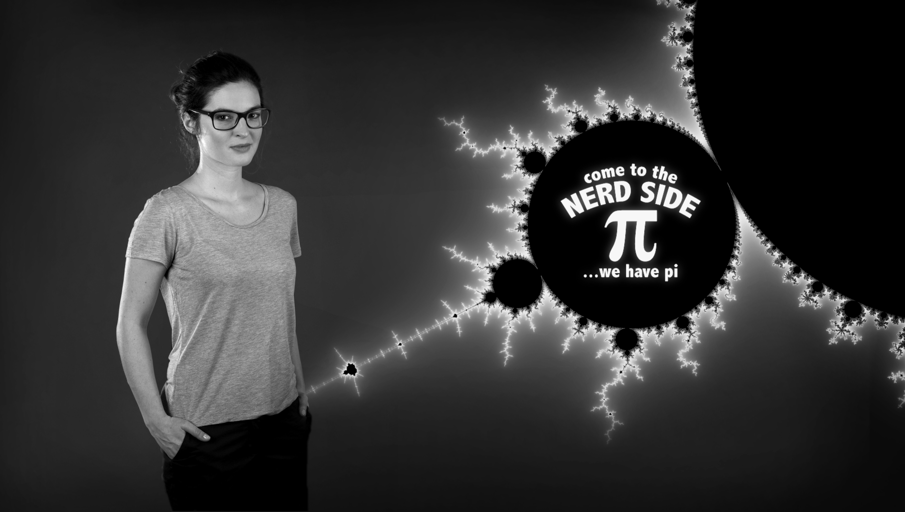 Mathematics Fractal Nerds Women Women With Glasses Geek Actress 1808x1024