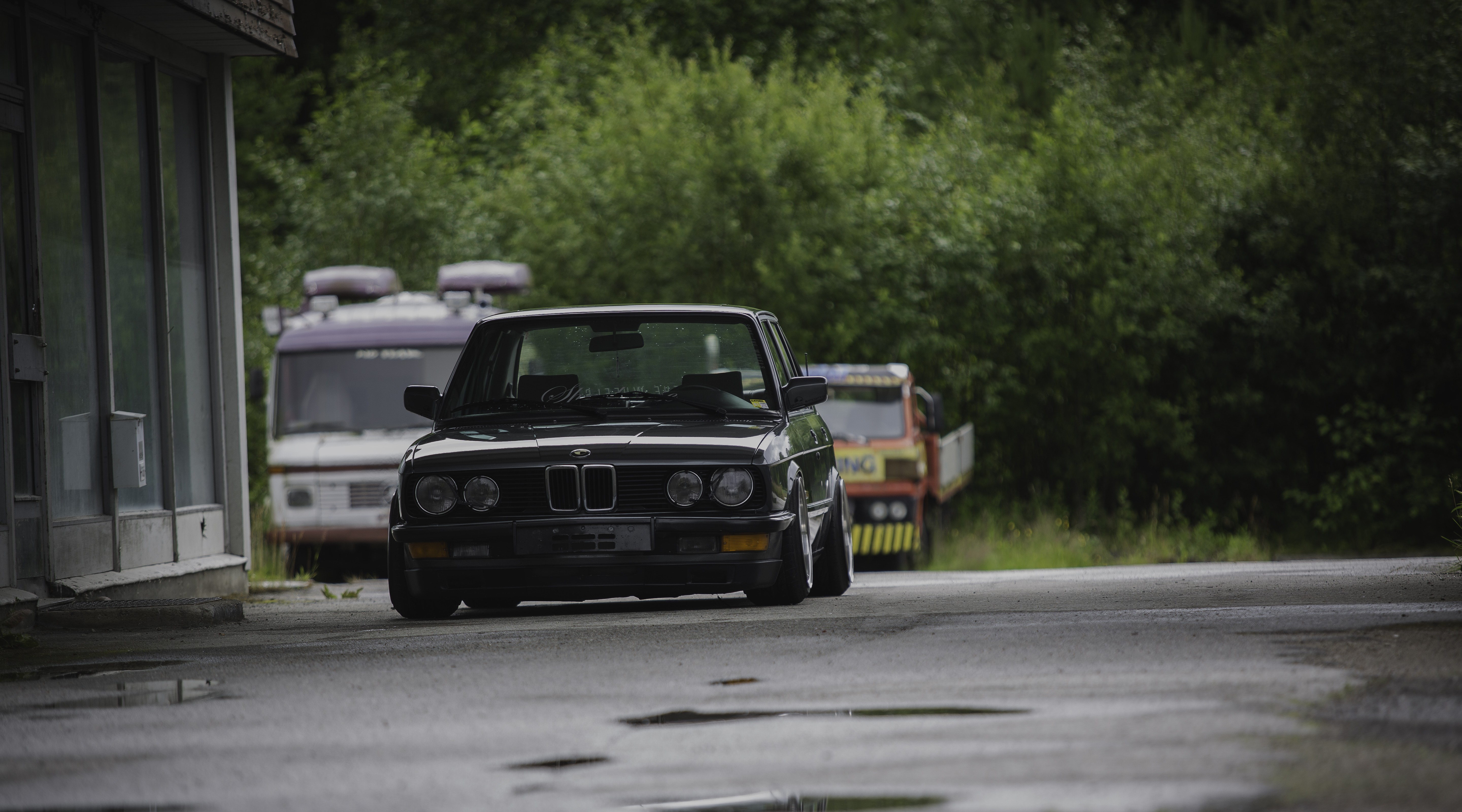 BMW E28 Stance Stanceworks Low Norway Summer Rain BMW 5 Series Car 5760x3202