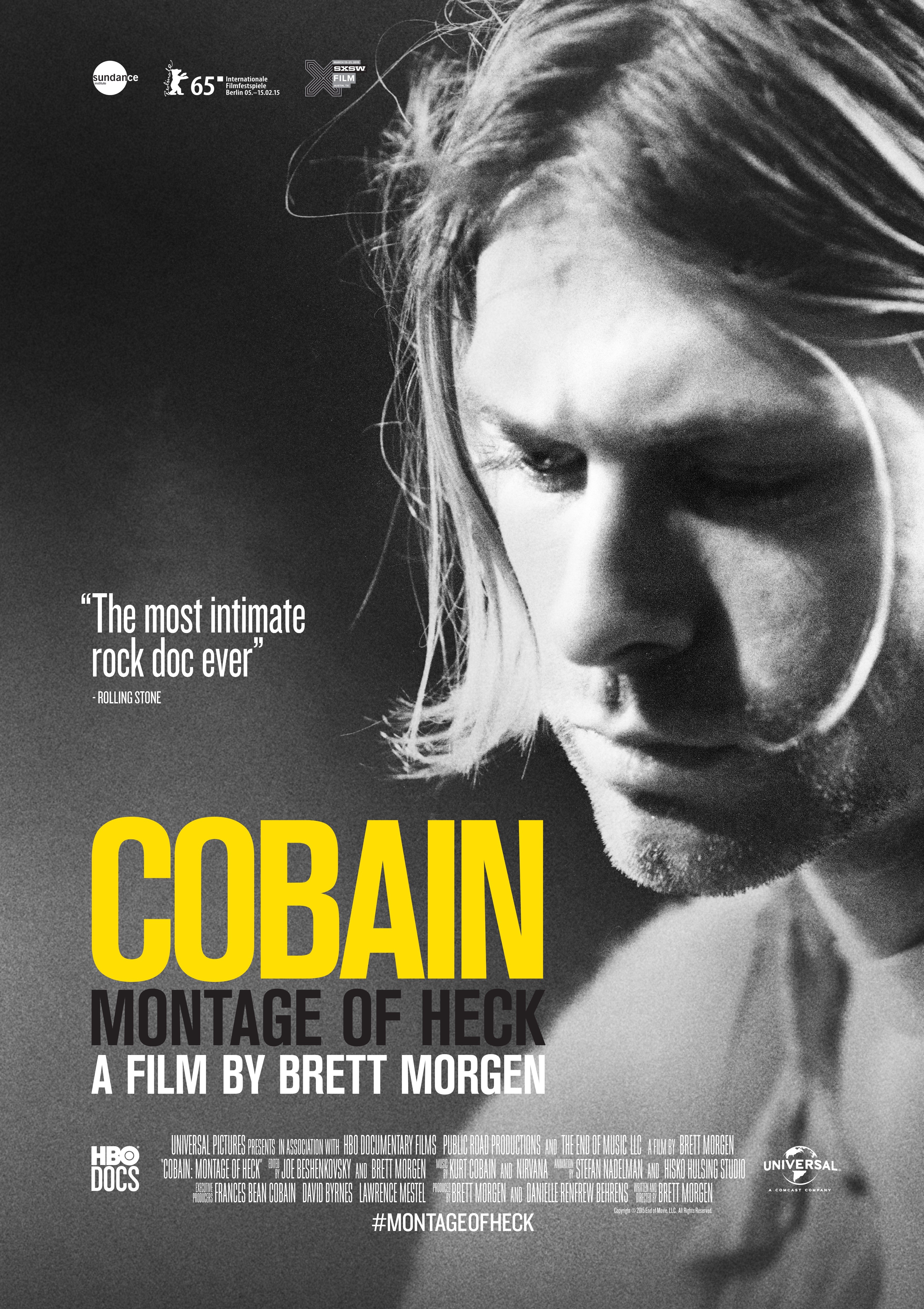 Movies Movie Poster Kurt Cobain Musician Singer Monochrome 2015 Legends Grunge Face Men Nirvana 3508x4967