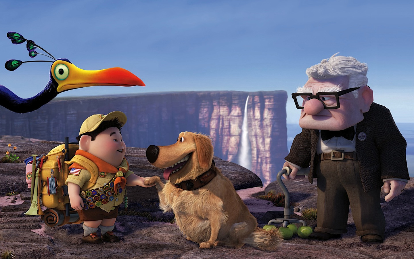 Carl Fredricksen Russell Up Kevin Up Dug Up 1440x900