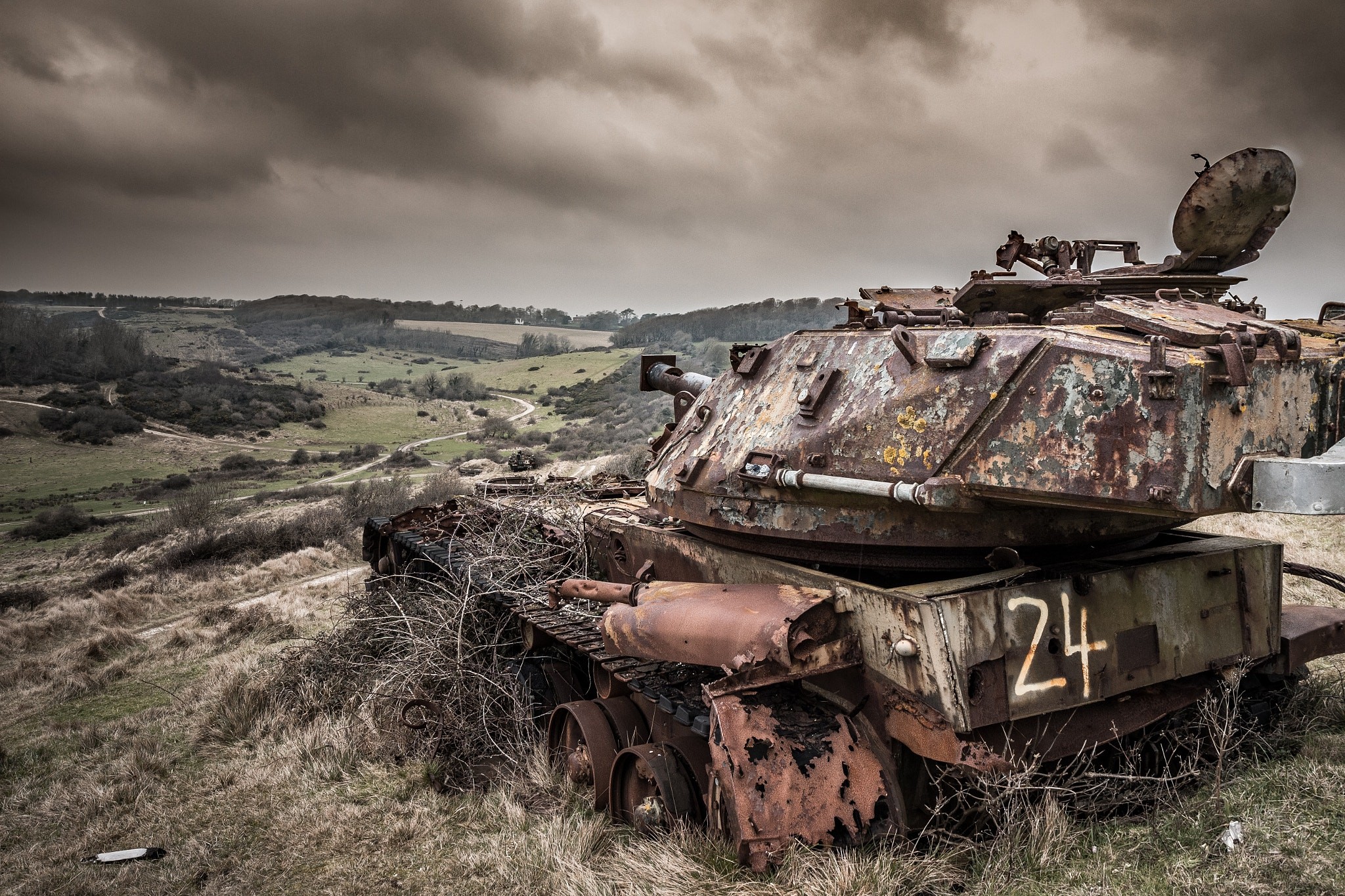 Dorset England Tank Wreck Landscape 500px 2048x1365