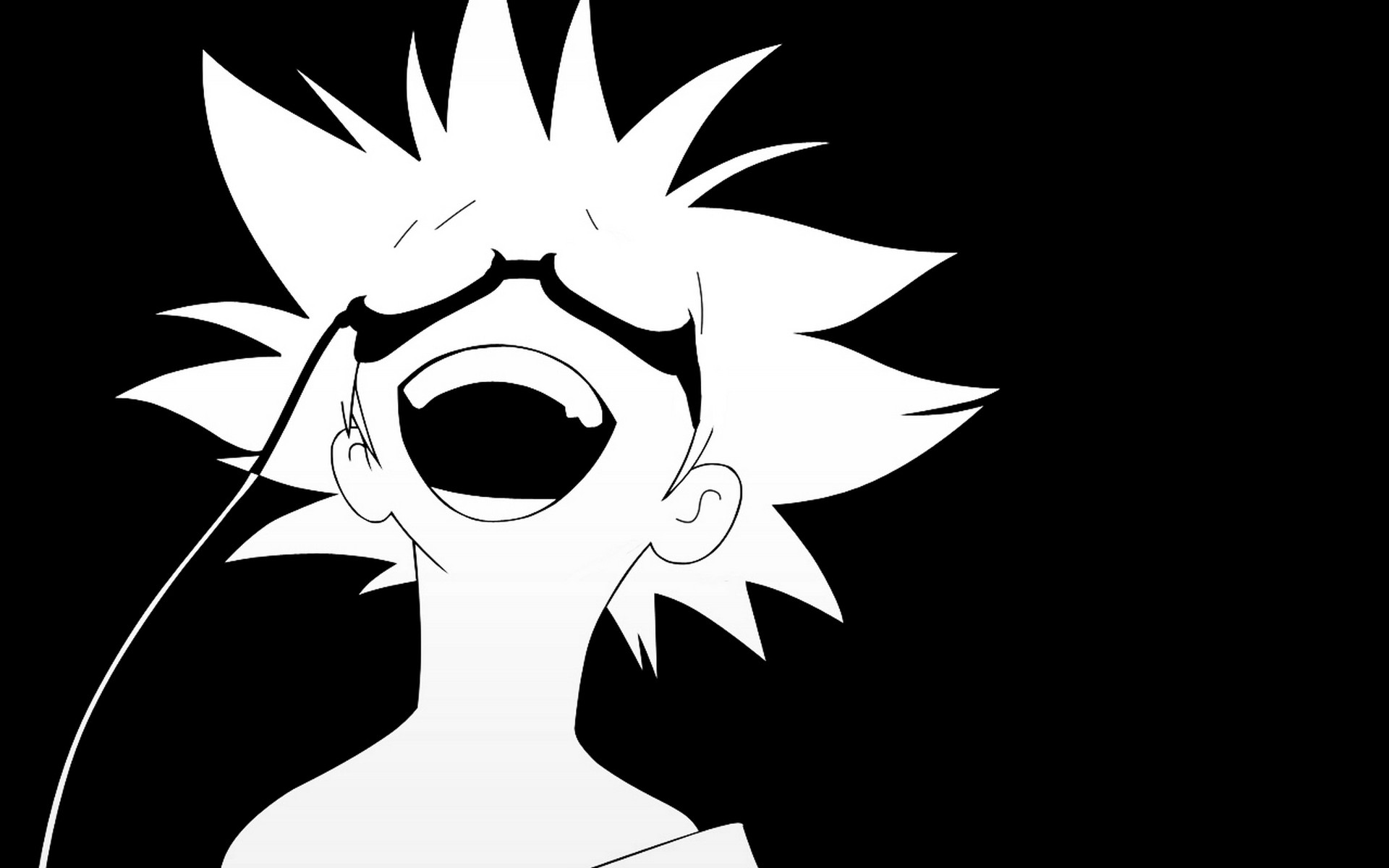 Cowboy Bebop Edward Cowboy Bebop Monochrome Goggles Open Mouth Minimalism 1920x1200