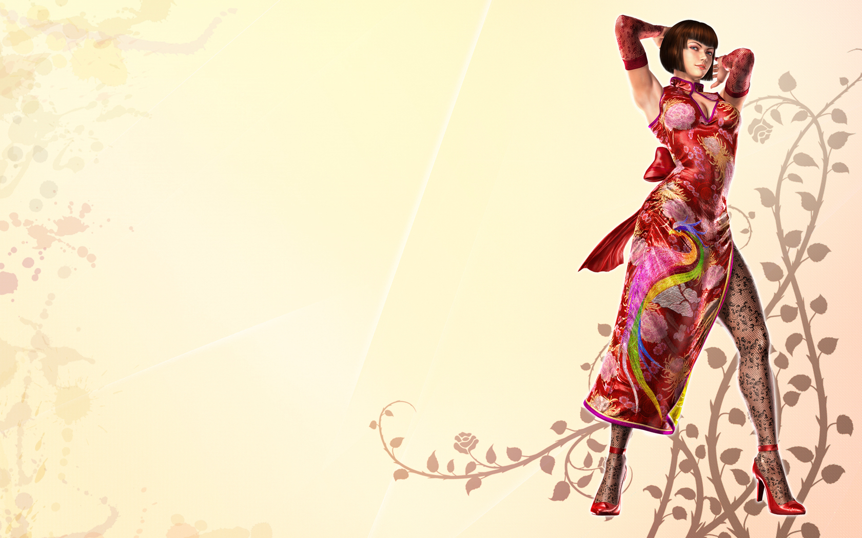 Tekken Video Games Women Arms Up Fantasy Art Fantasy Girl Standing Simple Background Video Game Warr 1680x1050