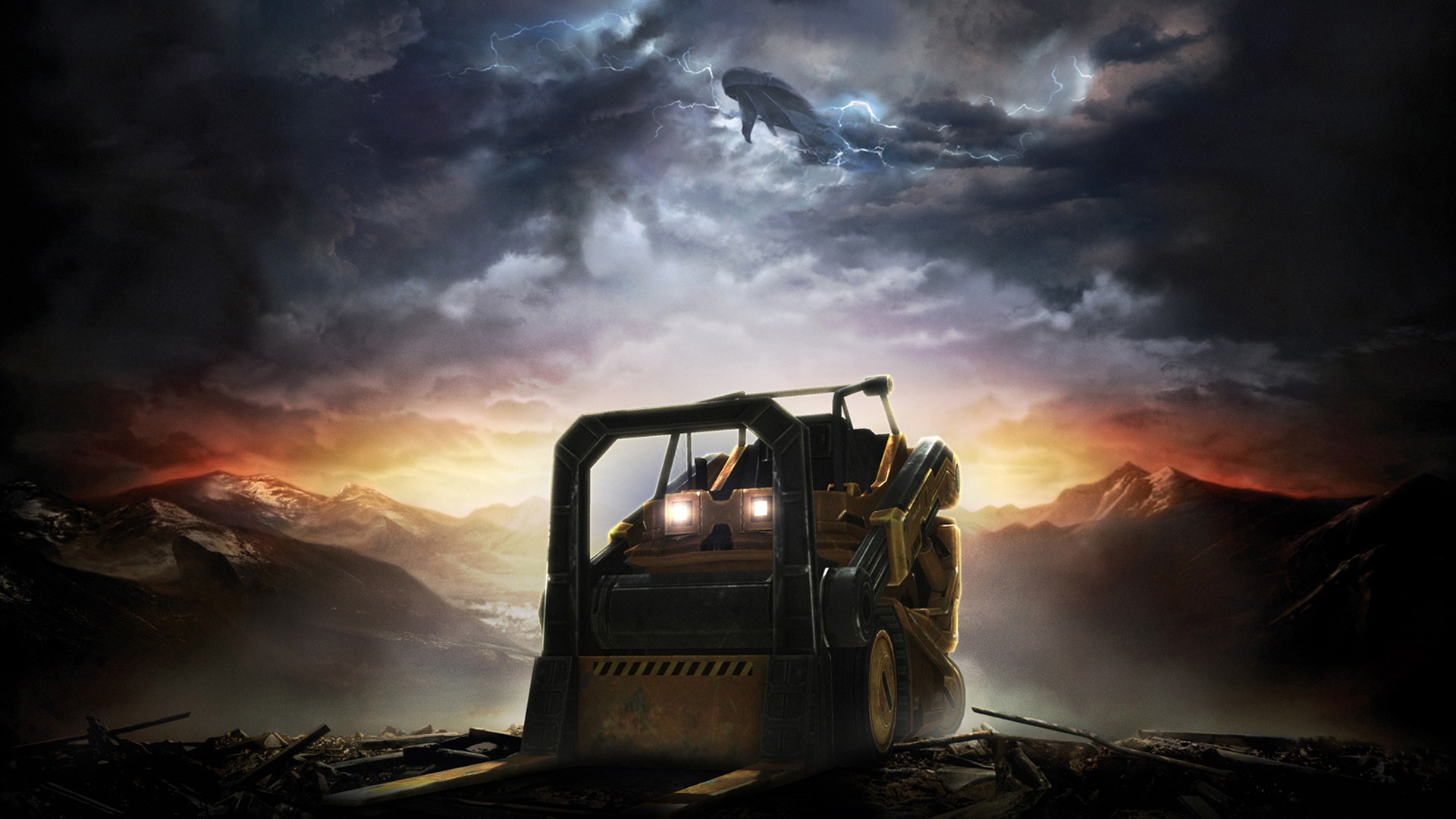 Halo Forklifts Video Games Parody Halo Reach 1920x1080