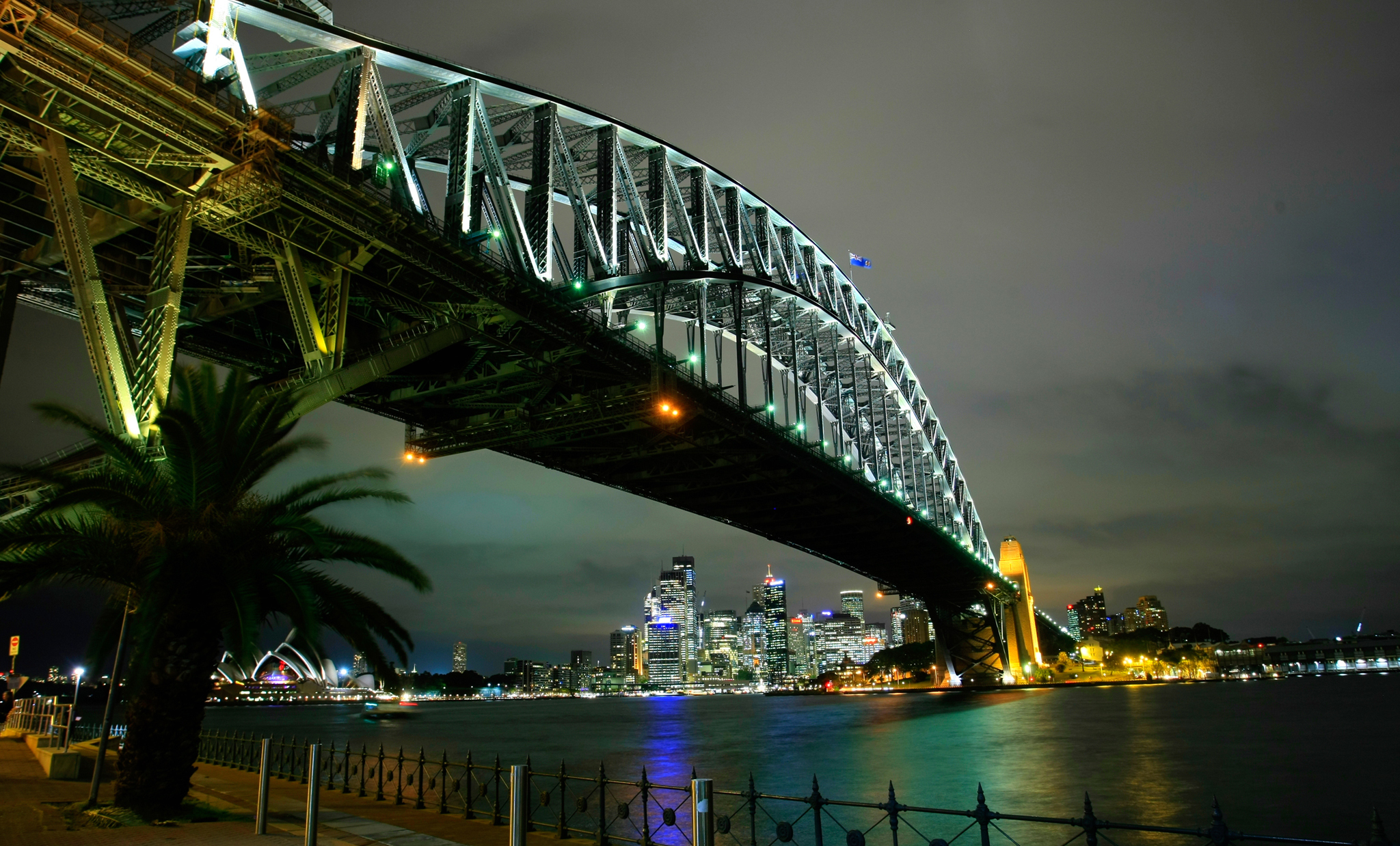 Bridge Australia City Sydney Night Light 2048x1238
