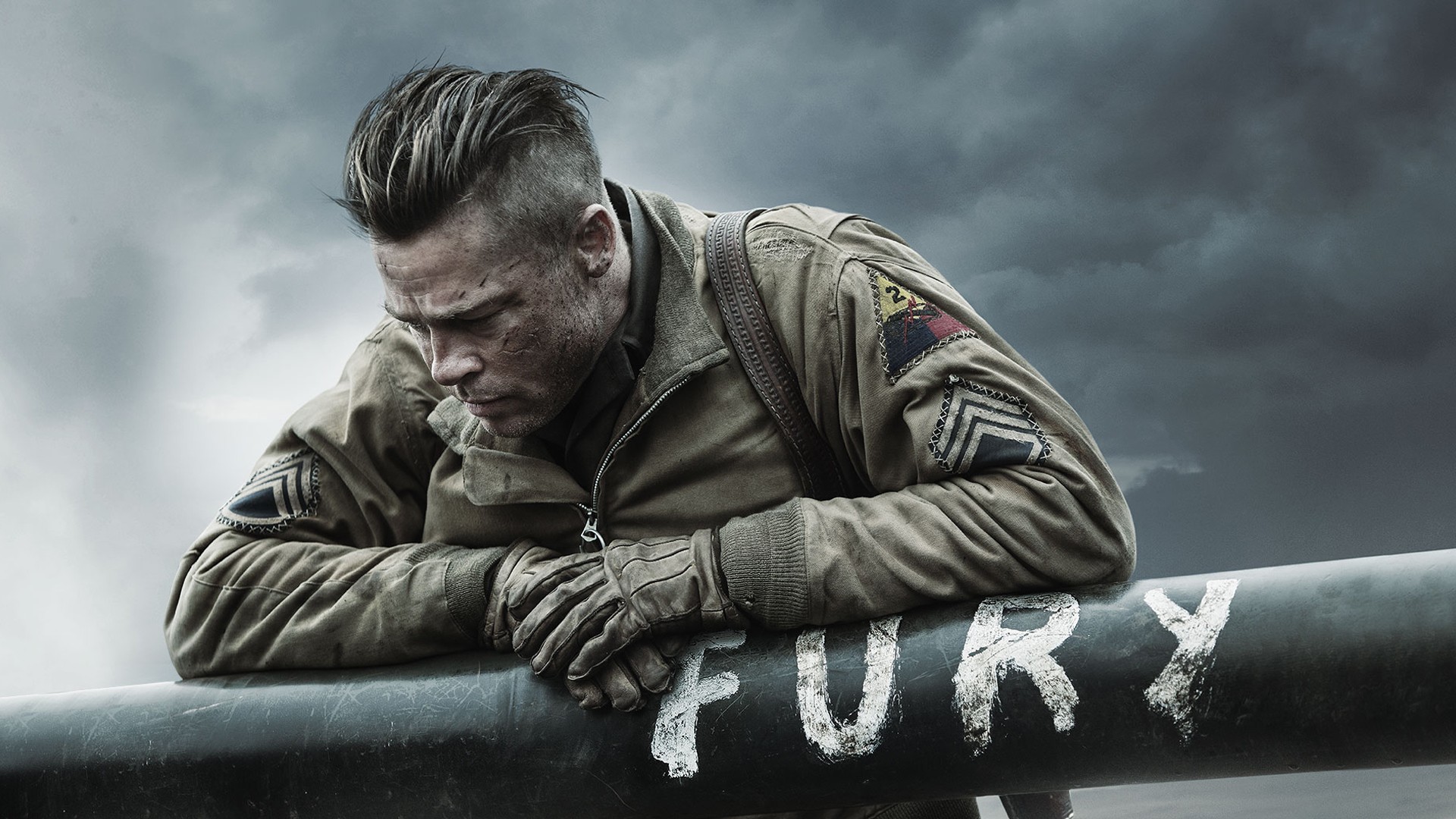 Fury Fury Movie Brad Pitt Movies World War Ii Overcast War 1920x1080
