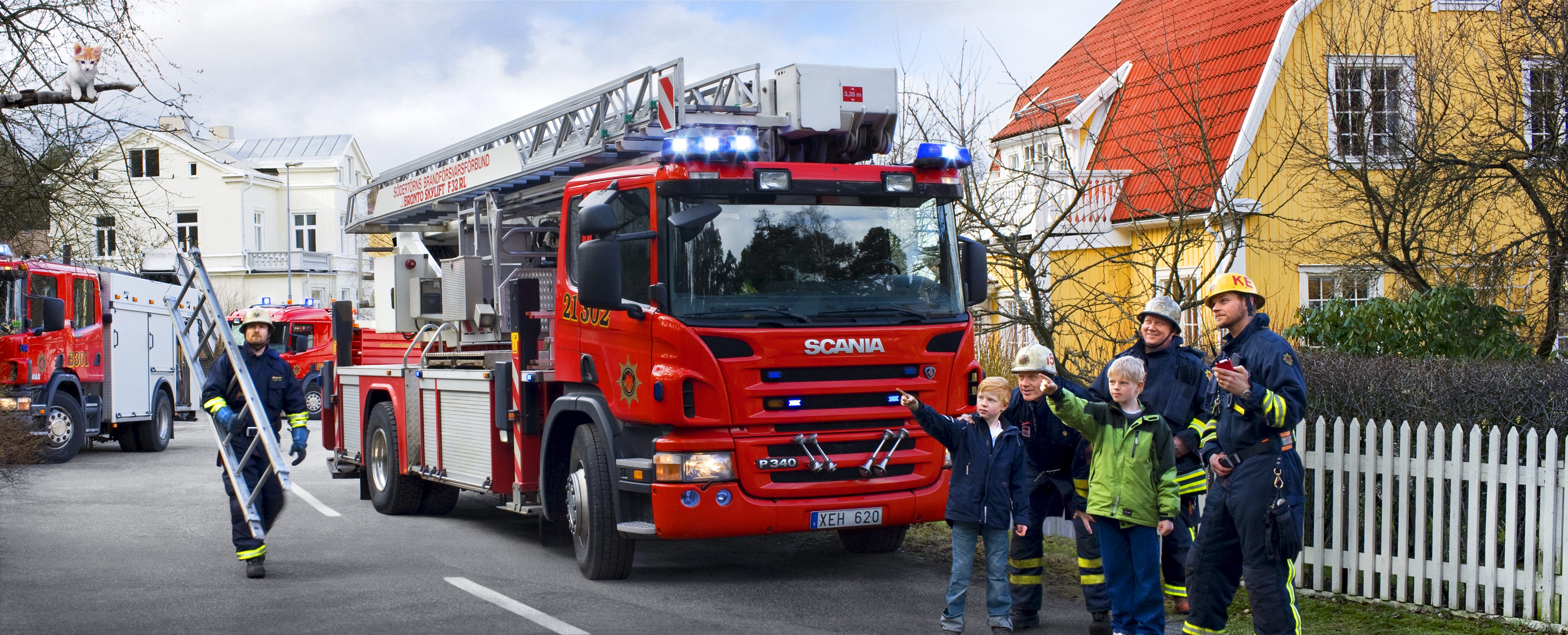 Scania Vehicle Truck Fire Truck Fire Engine Firefighter 4644x1881