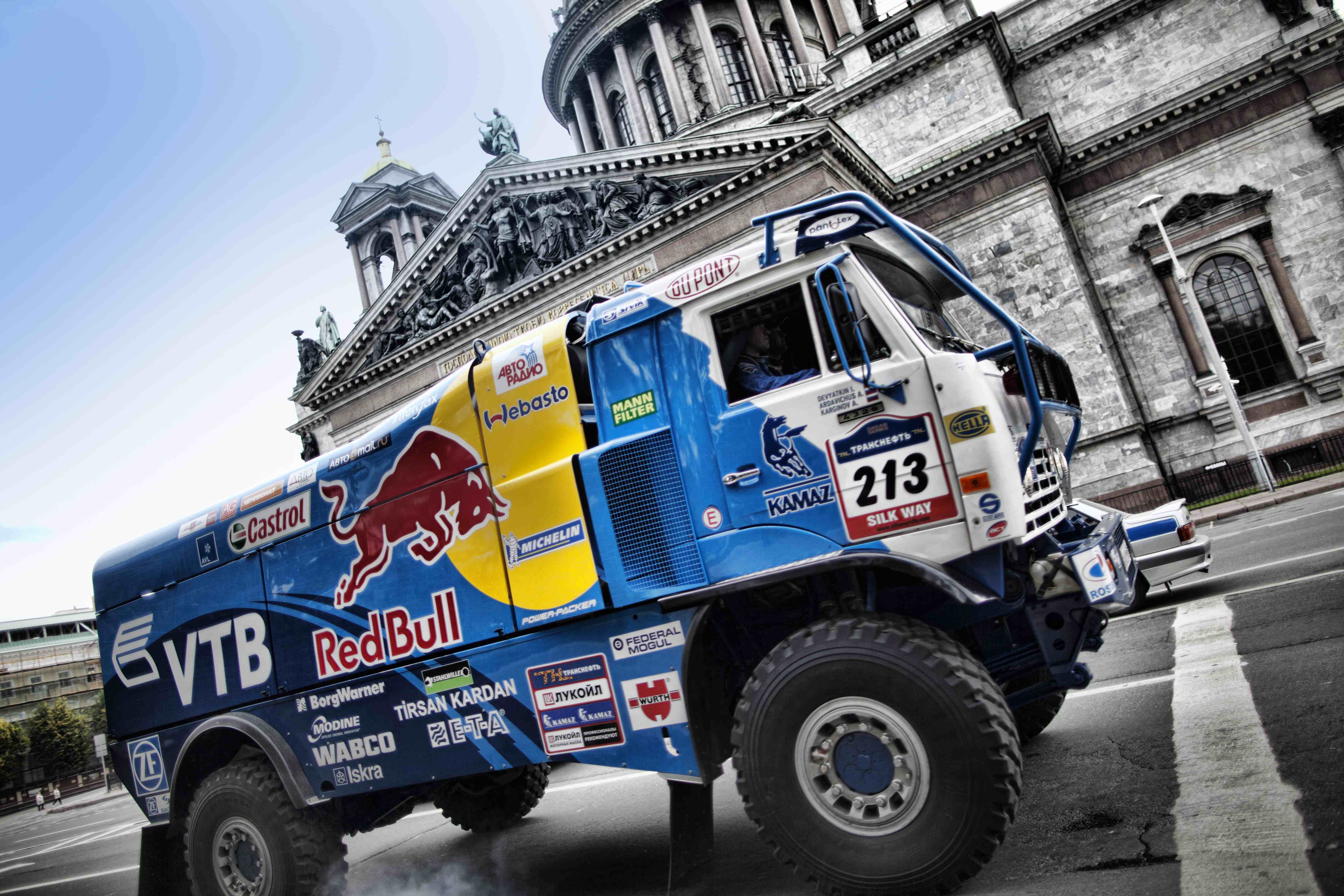 Trucks Rally Truck Vehicle Kamaz Red Bull 5616x3744