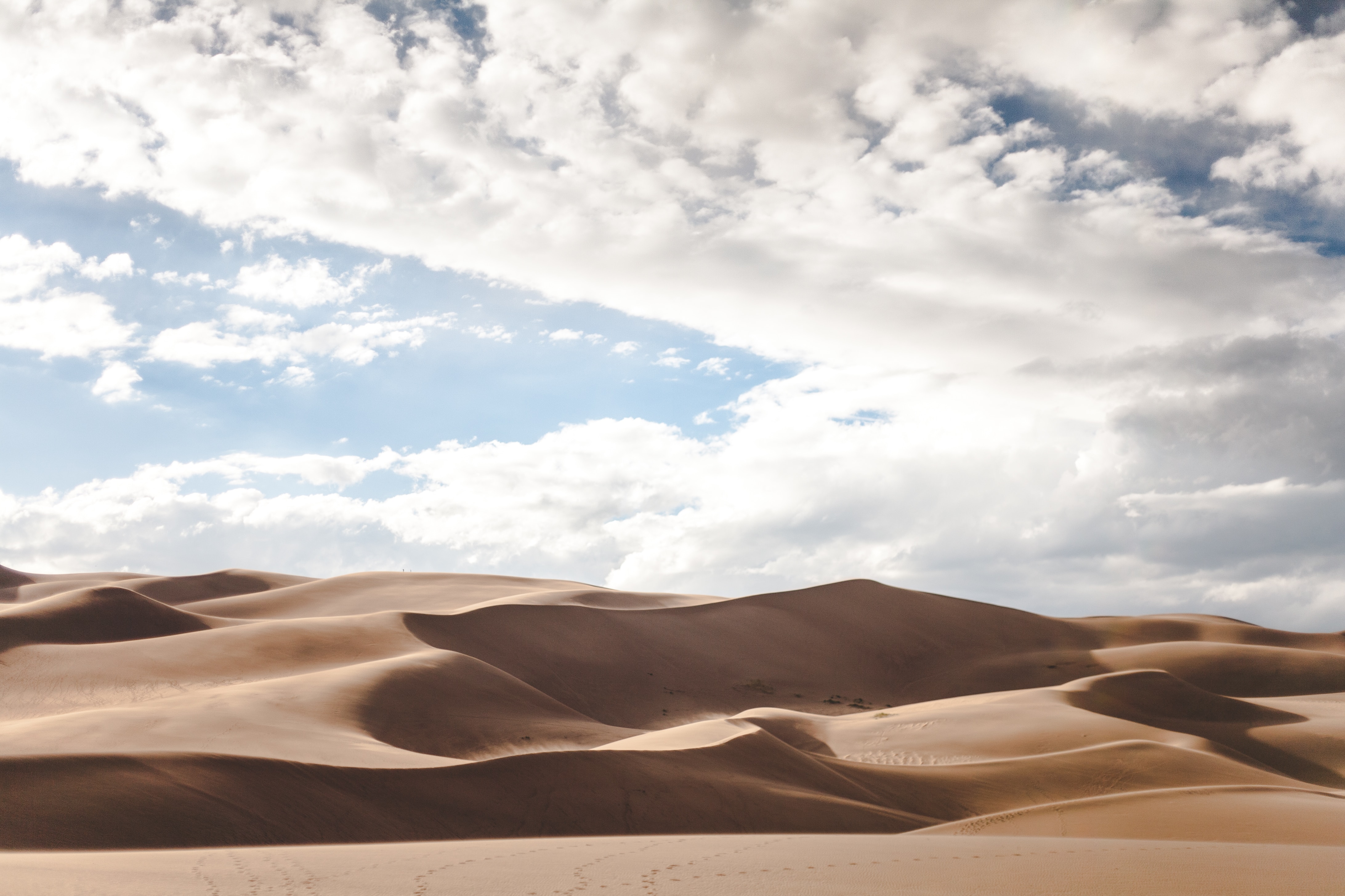 Desert Clouds Sky Sand Landscape New Mexico USA 4368x2912