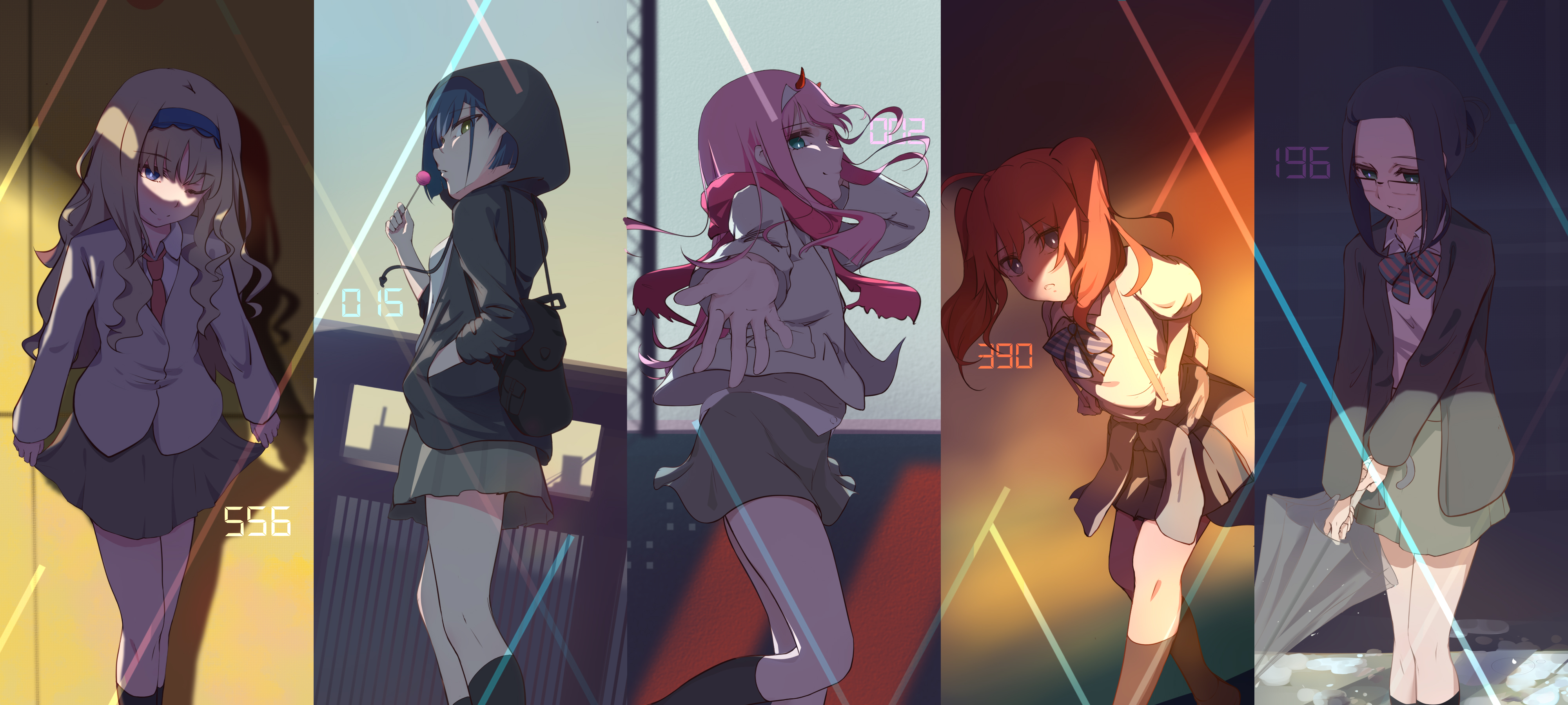 Darling In The FranXX Anime Girls Zero Two Darling In The FranXX Code 196 Ikuno Ichigo Darling In Th 4000x1800