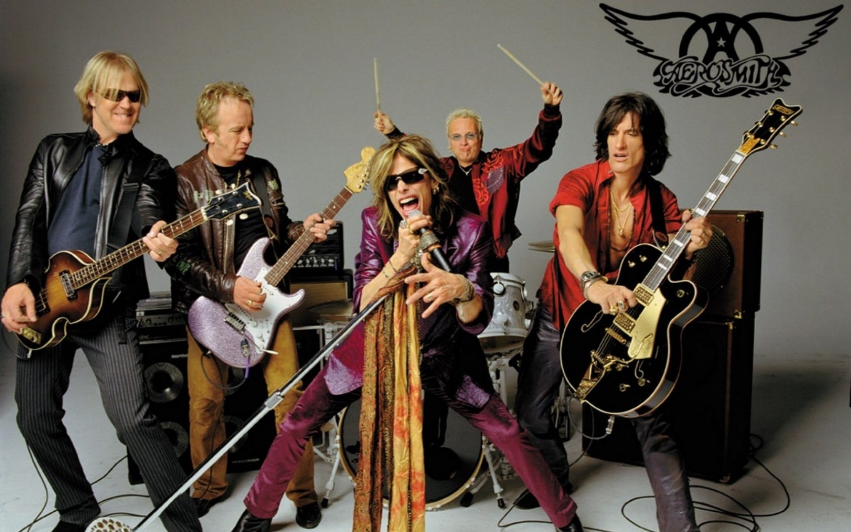 Aerosmith Music Men Musical Instrument Rock Bands 1680x1050