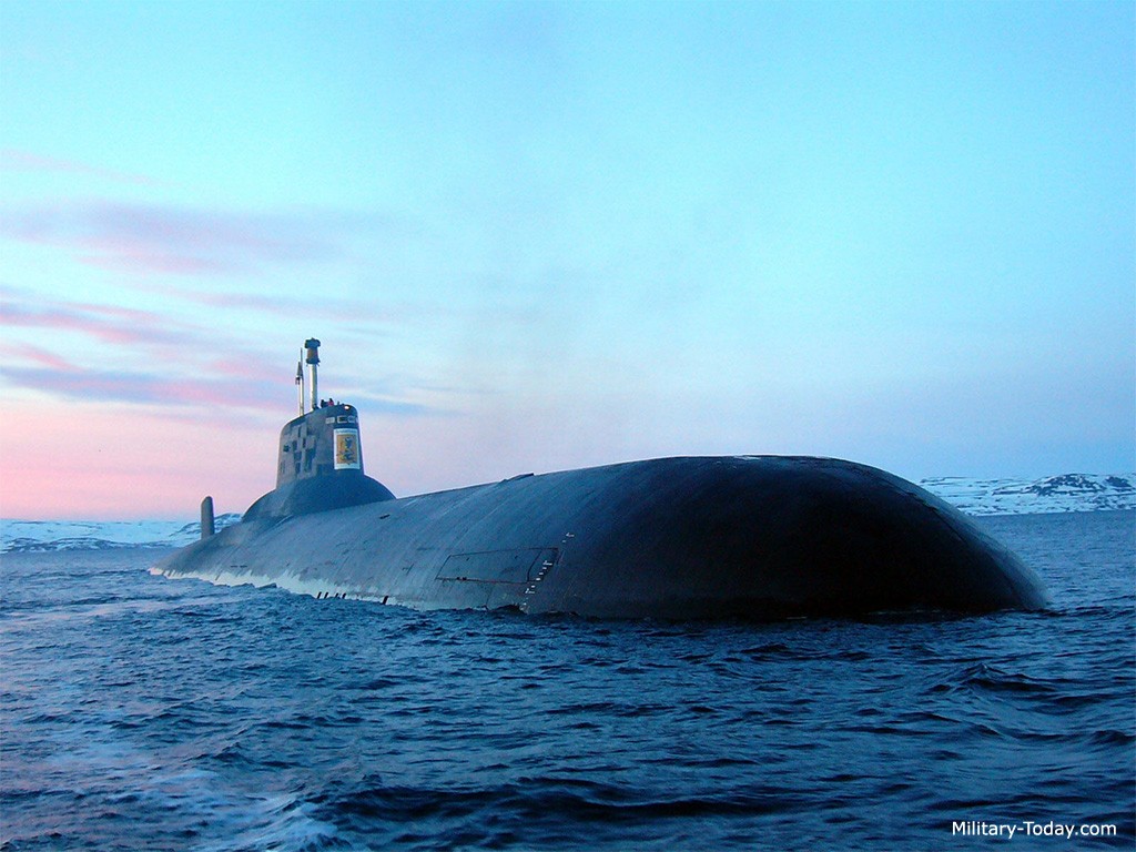 Submarine Vehicle SSBN Typhoon Military 1024x768