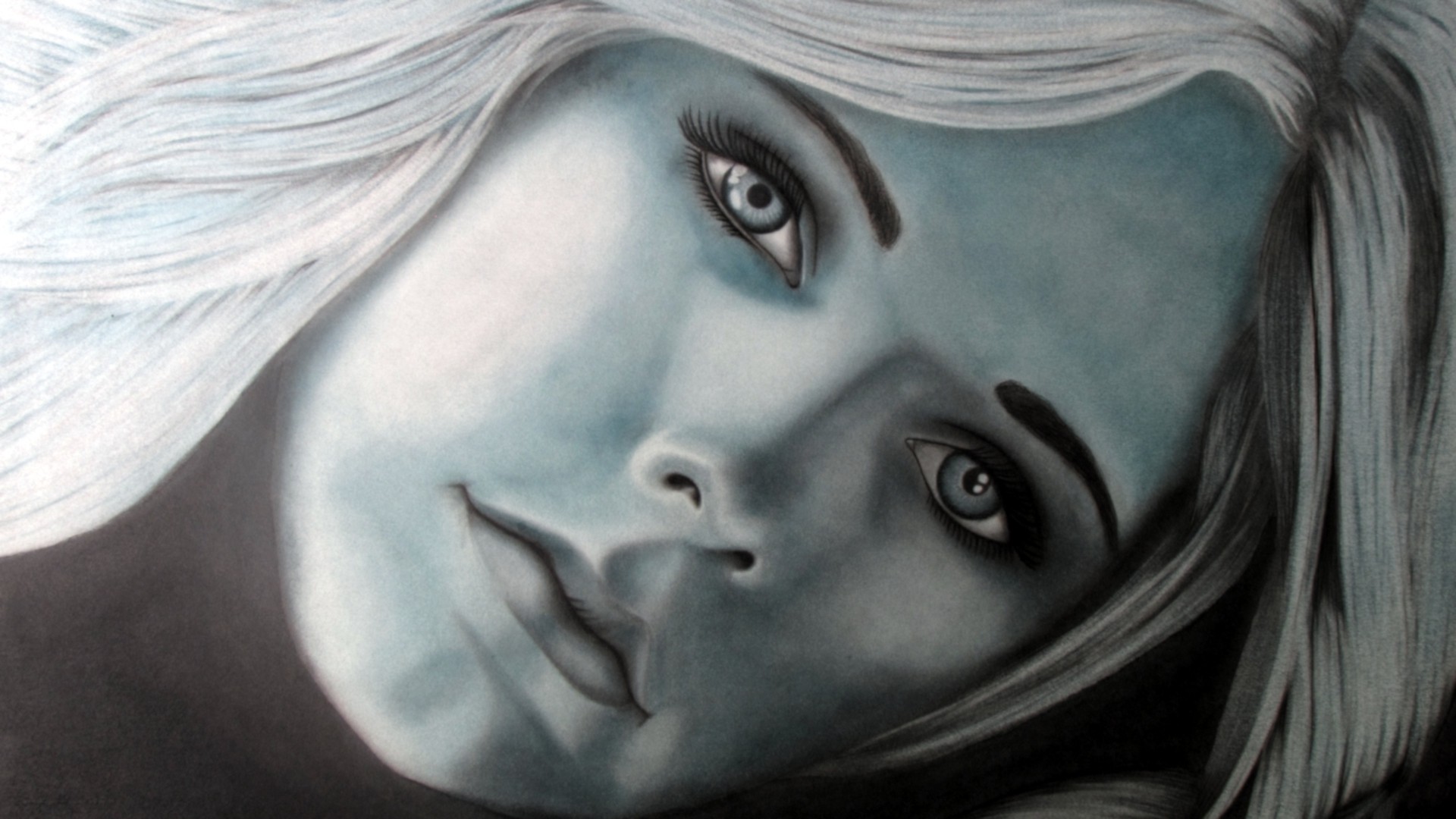 Avril Lavigne Singer Celebrity Drawing Artwork Traditional Artwork Pencils Graphite Women Face Paint 1920x1080
