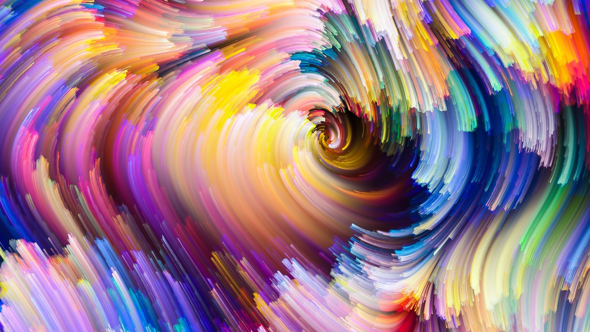 Abstract Colorful Digital Art Swirls CGi Spiral 1920x1080