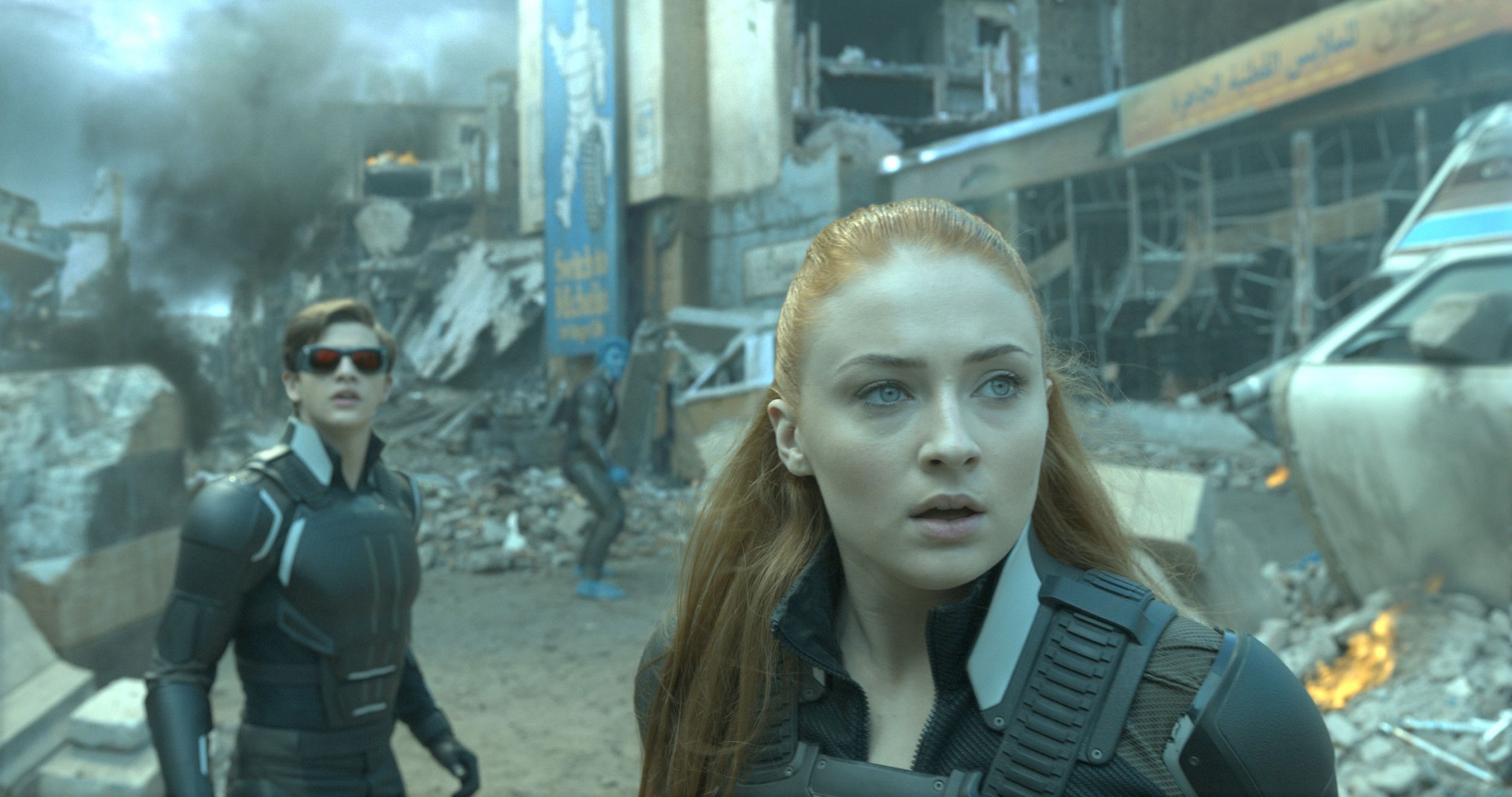 X Men Apocalypse Jean Grey Cyclops Marvel Comics Sophie Turner Tye Sheridan Phoenix Marvel Comics 2500x1319