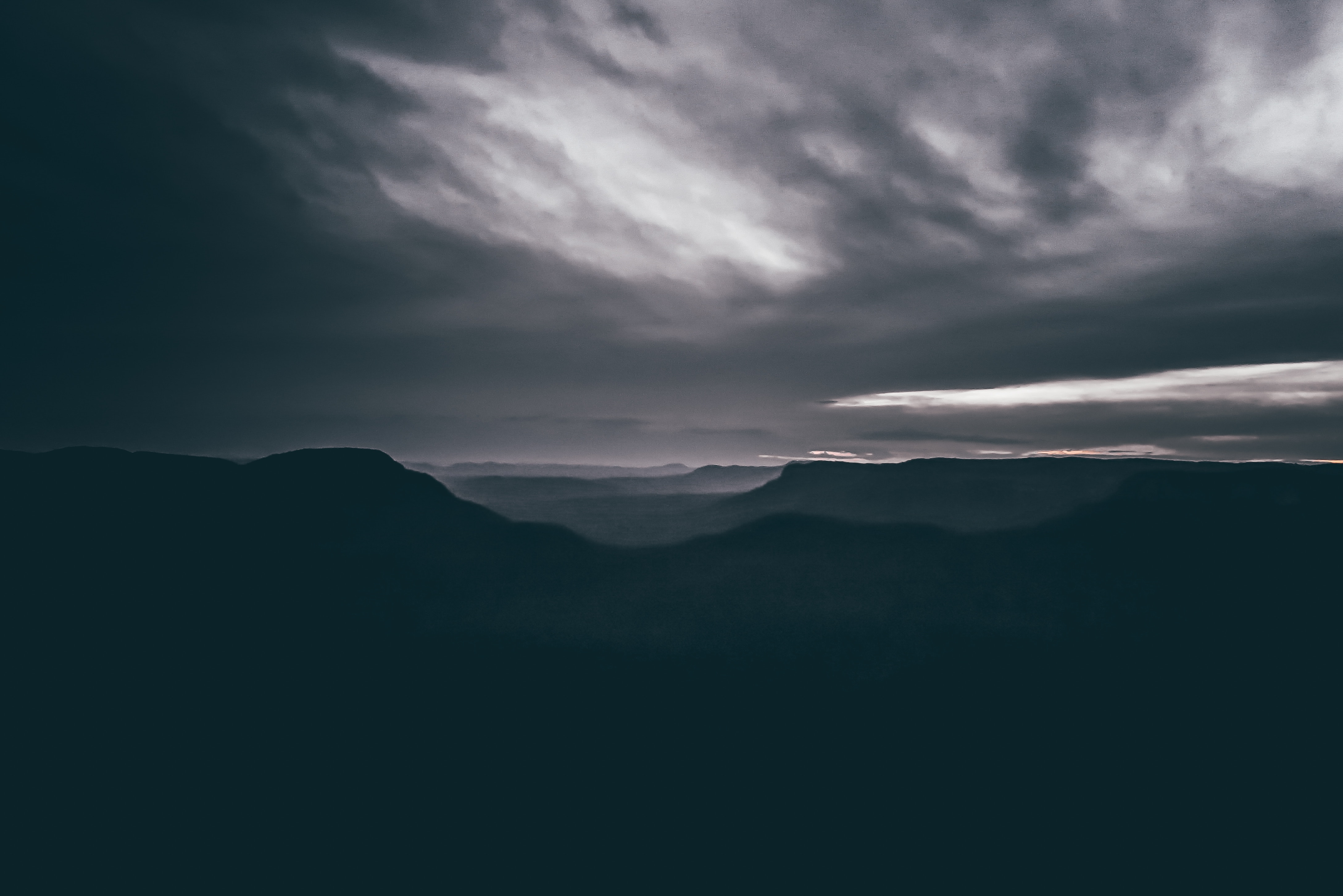 Landscape Nature Namibia Dark Clouds Mist Night 4352x2904