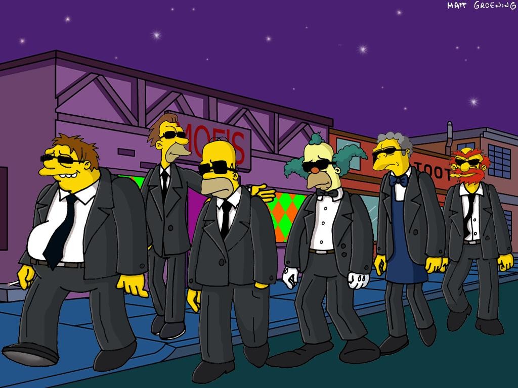 The Simpsons Homer Simpson Reservoir Dogs Moe Szyslak 1024x768