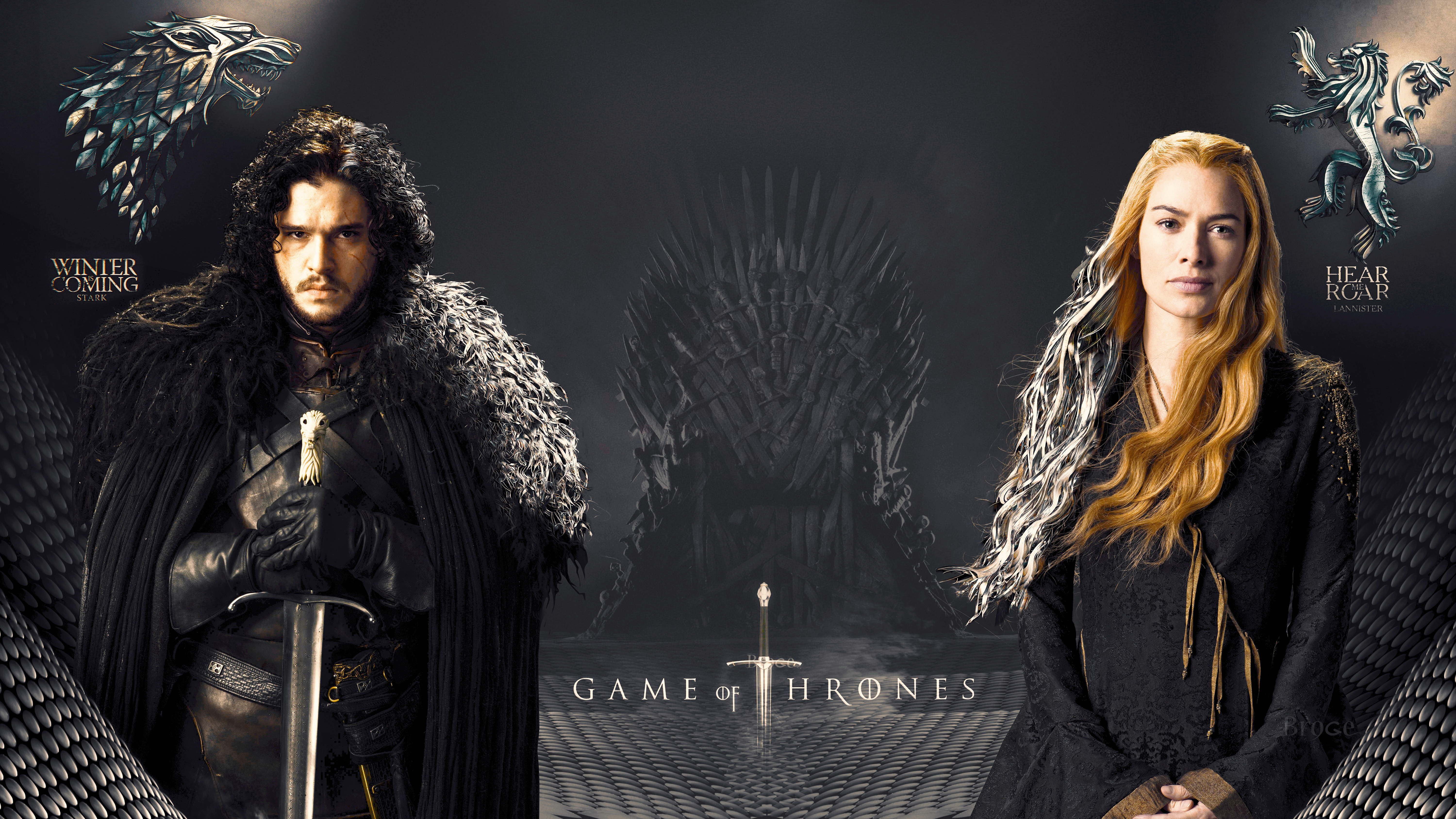 Game Of Thrones Jon Snow Kit Harington Lena Headey Cersei Lannister 6000x3373