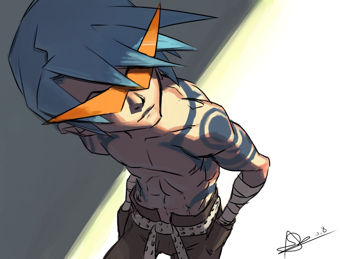 Anime Tengen Toppa Gurren Lagann Kamina 1100x840