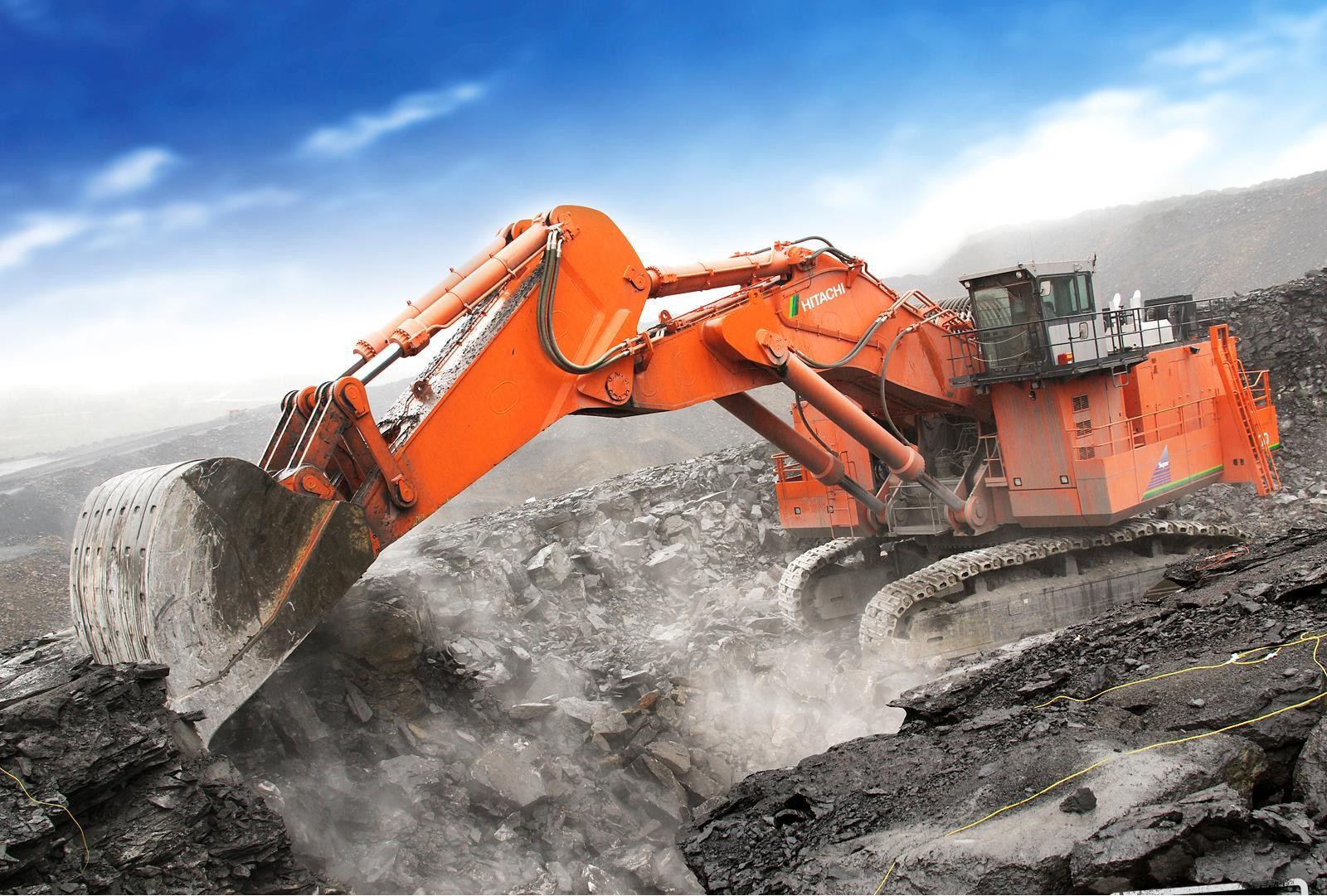 Construction Vehicles Rock Heavy Equipment Excavators 1600x1081