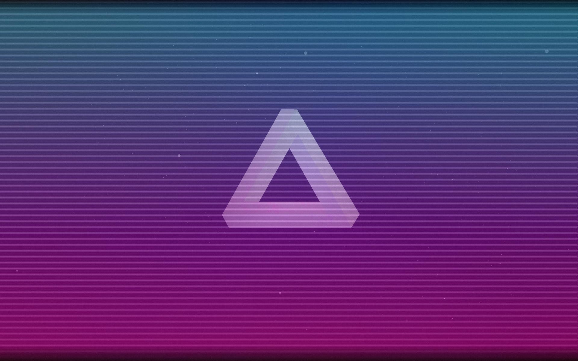 Scanlines Shapes Abstract Penrose Triangle 1920x1200