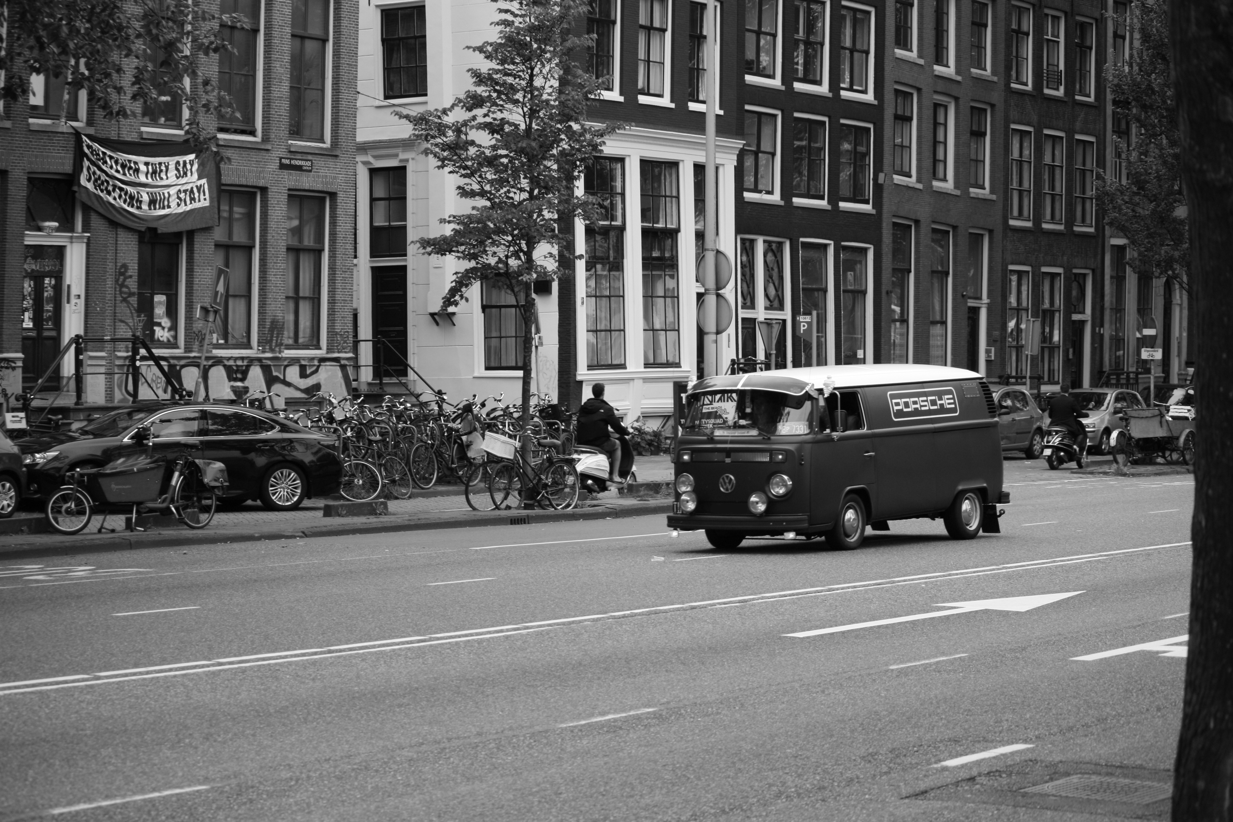 Monochrome Volkswagen Vw Bus Street Car Photography 4272x2848