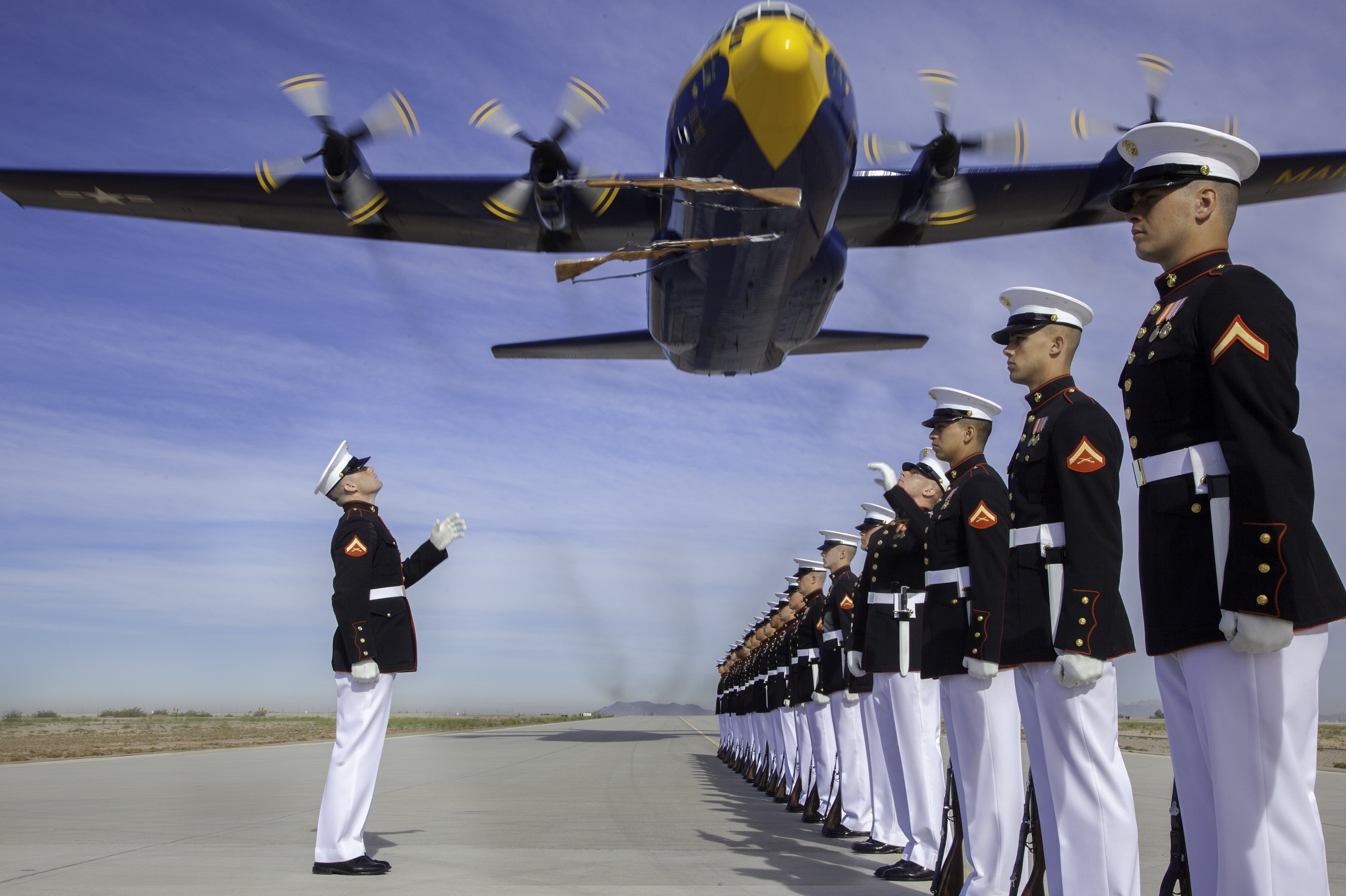 Marines Aircraft Navy Rifle Military Blue Angels Lockheed C 130 Hercules 2600x1731