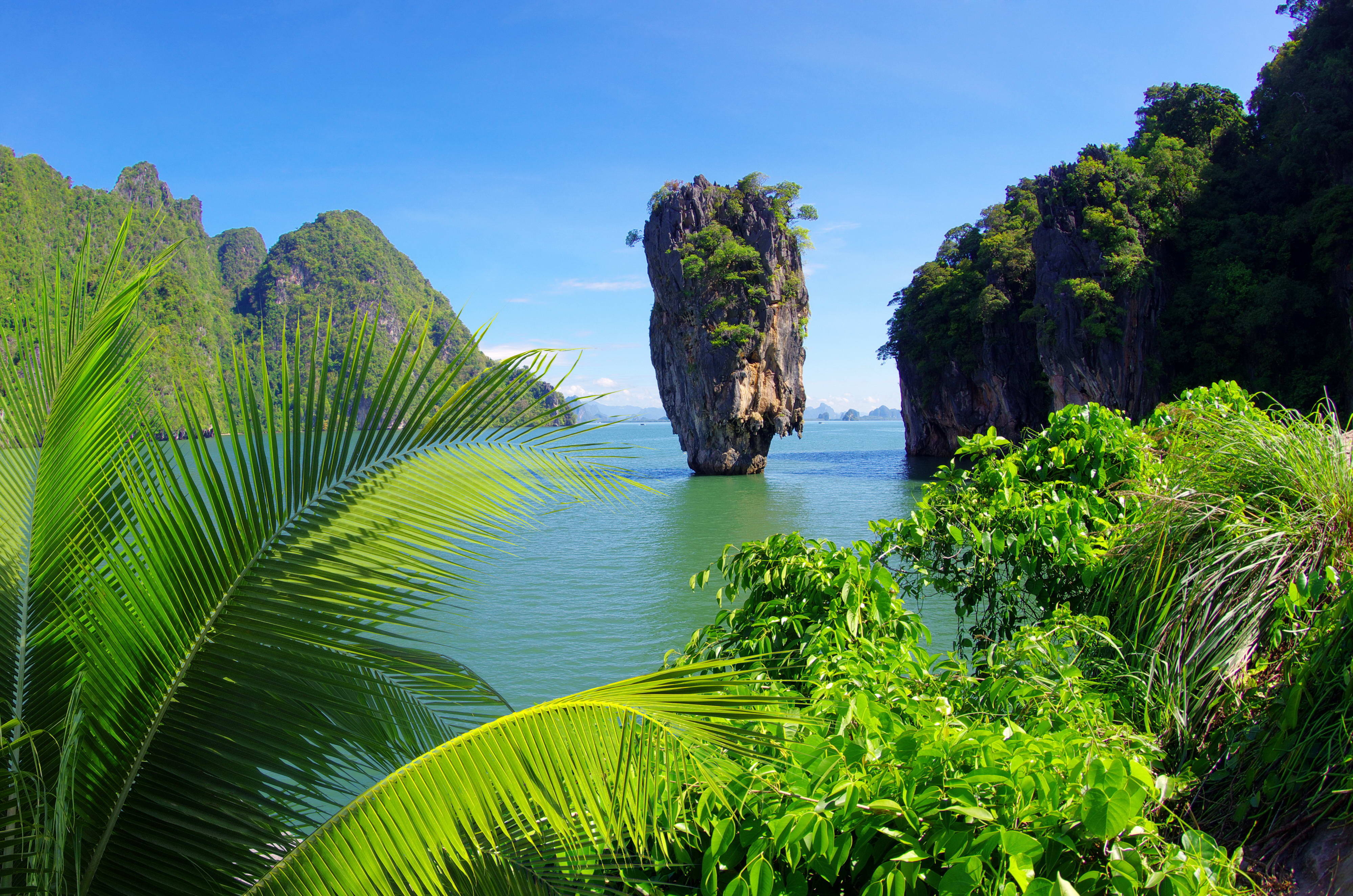 Rock Lagoon Thailand Khao Phing Kan Phang Nga Bay Phuket Holiday Tapu Island Tropics 4000x2649
