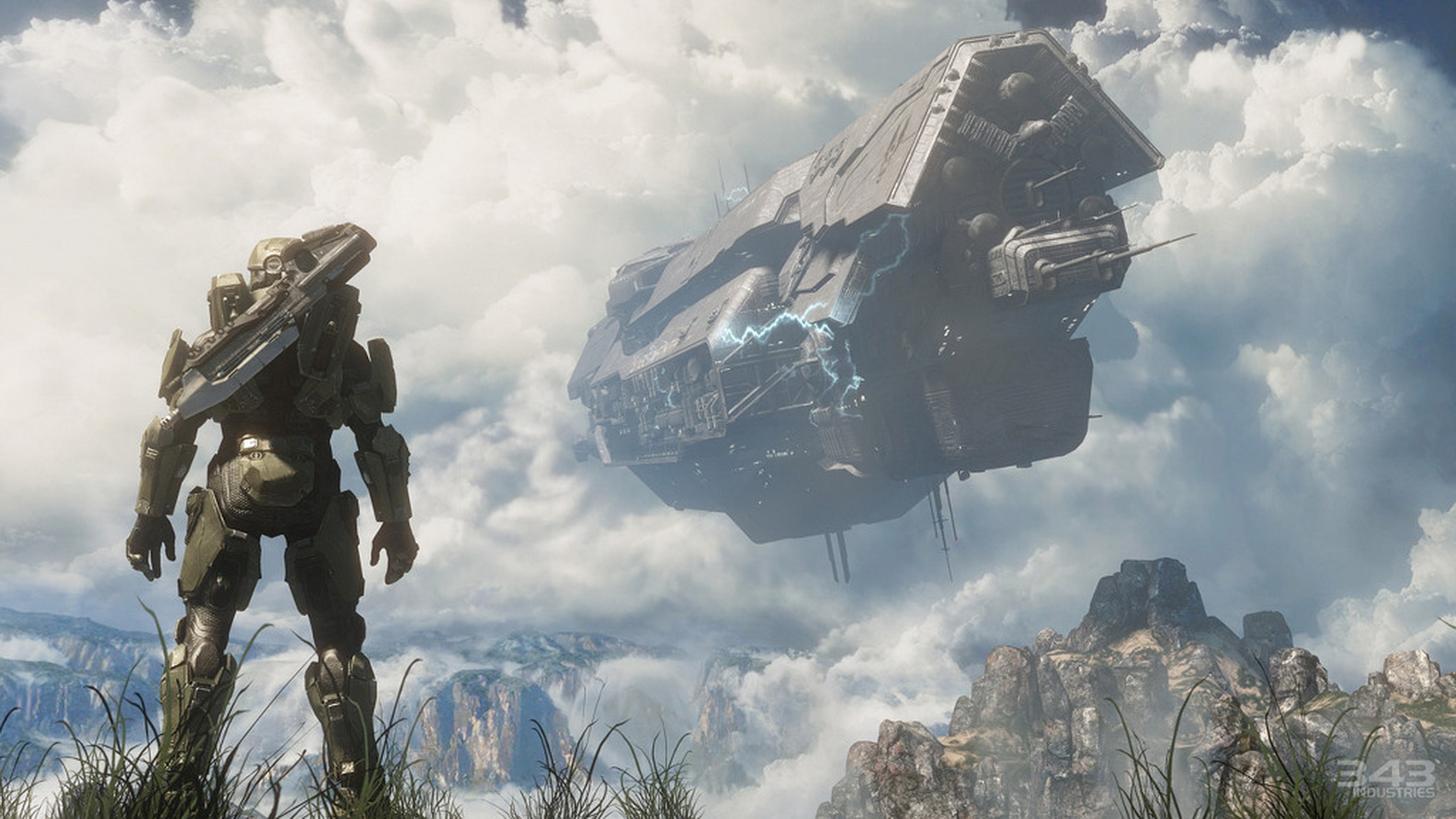 Halo Video Game Art Video Games Spaceship Science Fiction Halo 4 UNSC Infinity Master Chief Spartans 1920x1080