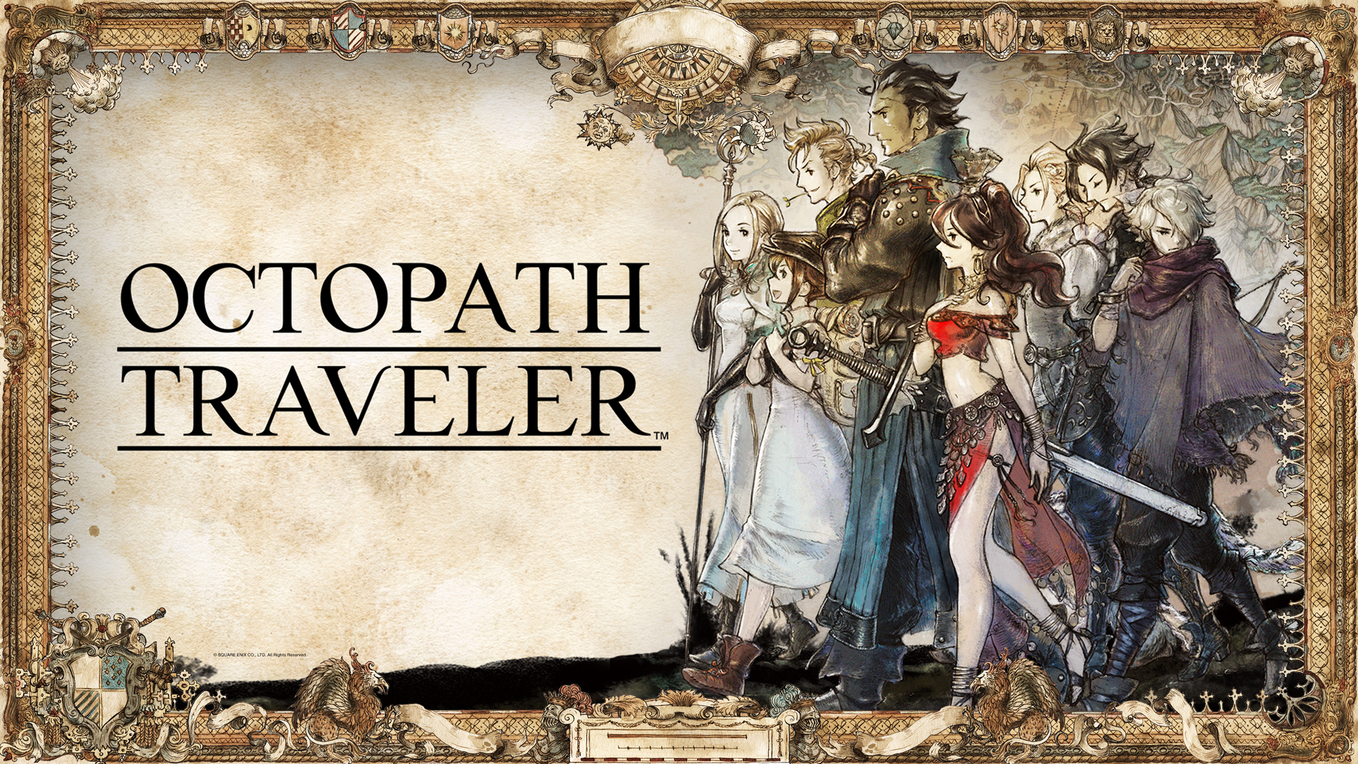 Octopath Traveler Video Game Art Video Games Sword Staff Bow 1920x1080