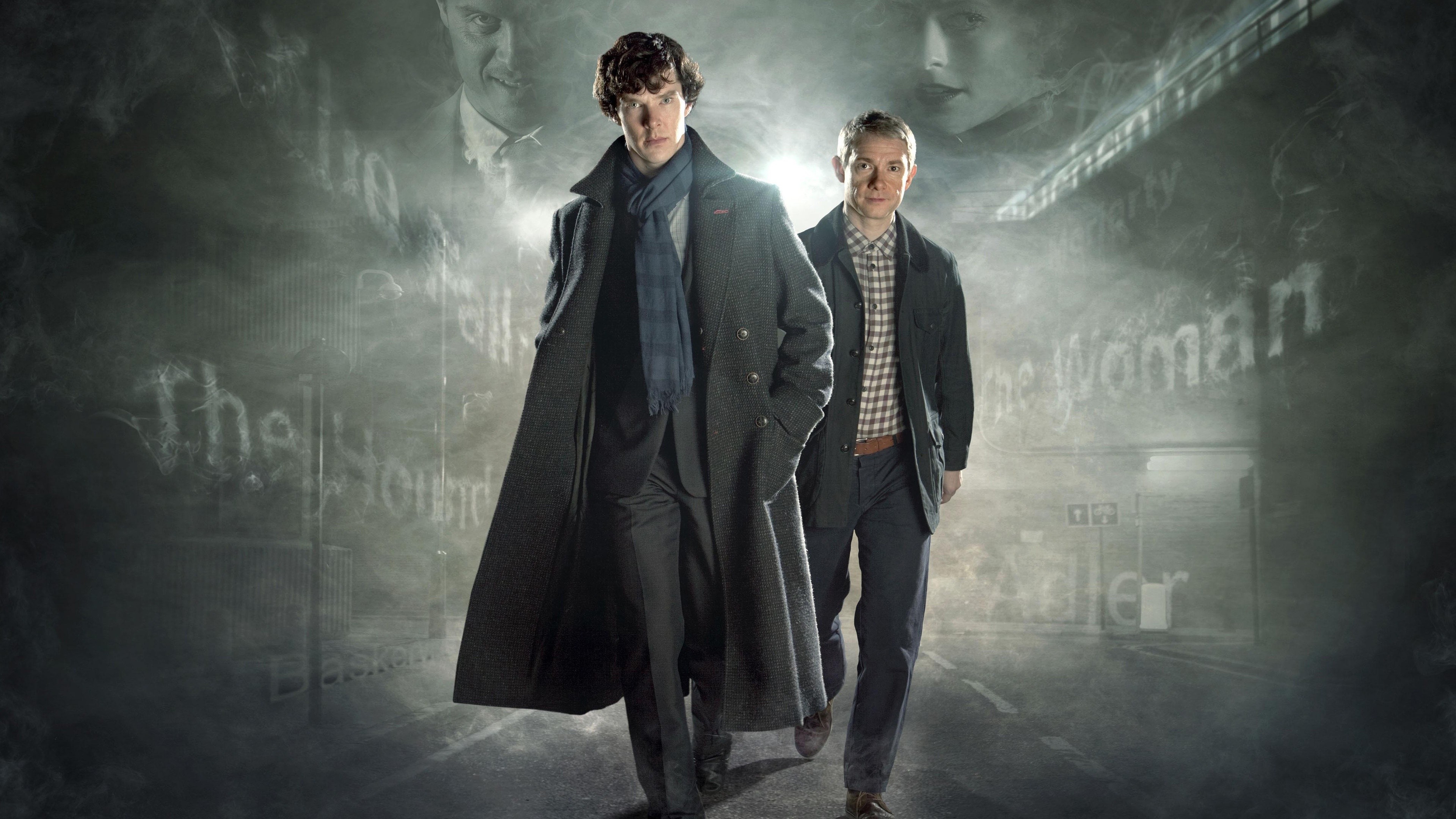 Sherlock Holmes TV Benedict Cumberbatch BBC John Watson Sherlock Tv Series Martin Freeman 3840x2160